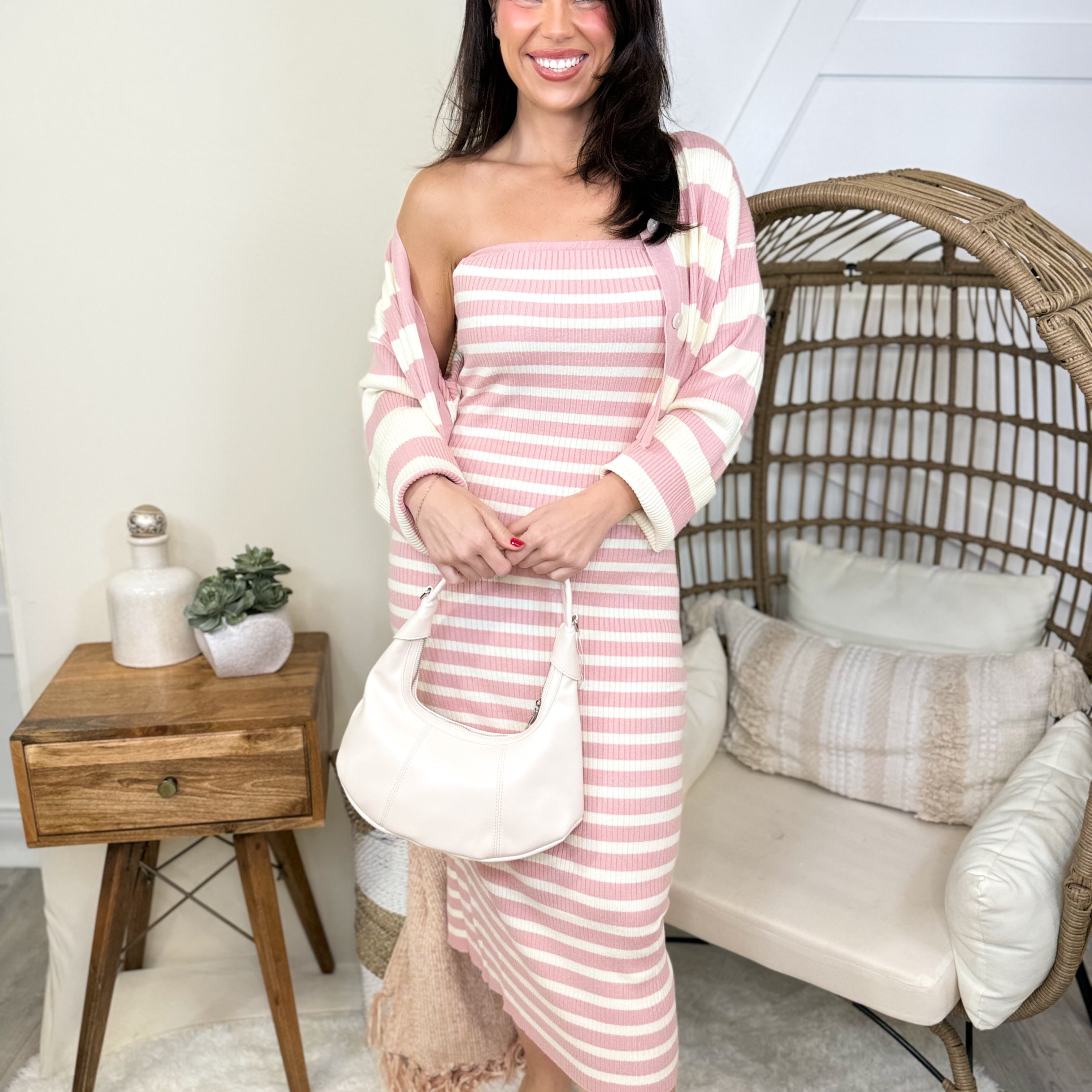Striped Stunner Set-240 ACTIVEWEAR/SETS-HYFVE-Heathered Boho Boutique, Women's Fashion and Accessories in Palmetto, FL