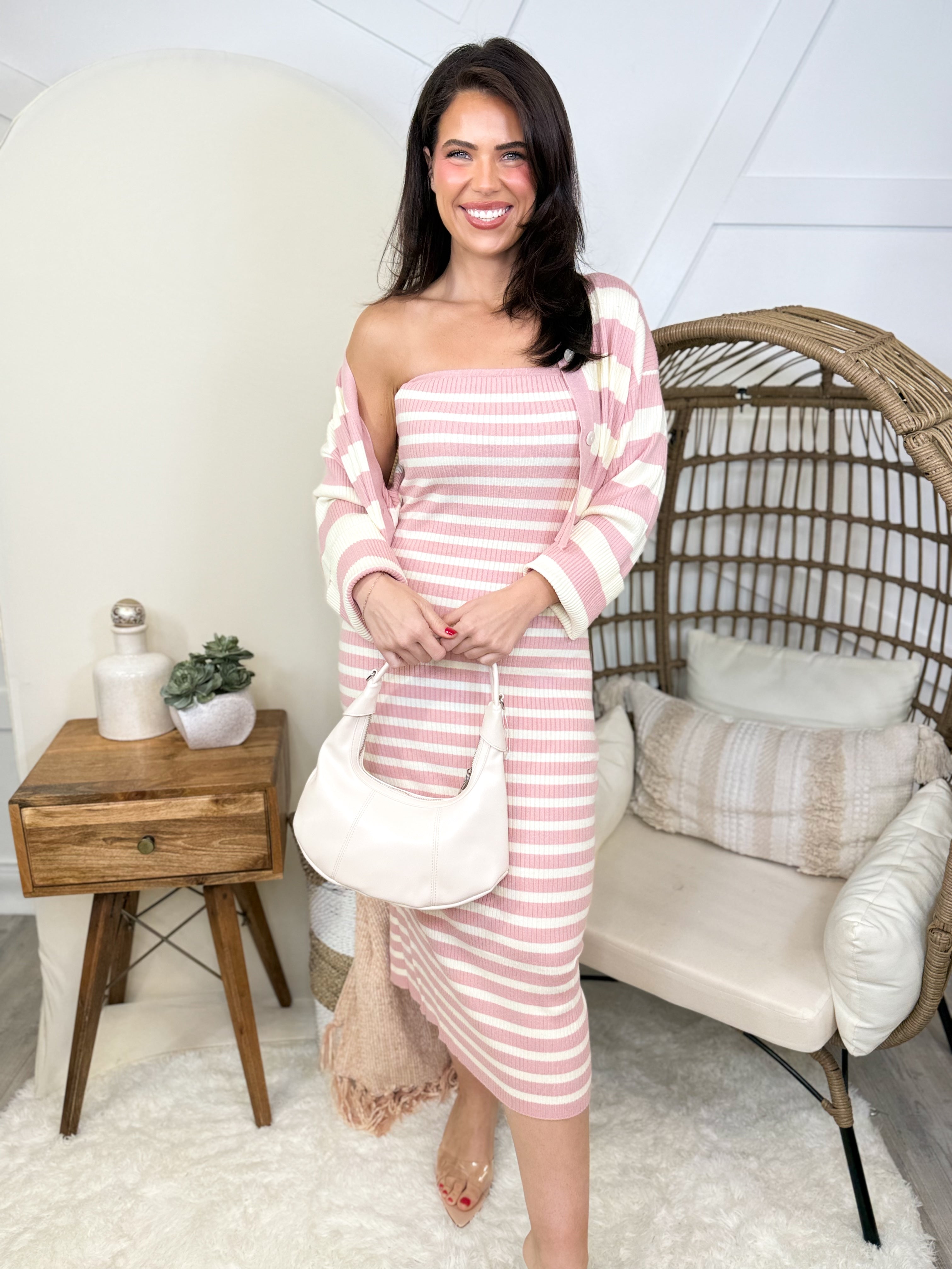 Striped Stunner Set-240 ACTIVEWEAR/SETS-HYFVE-Heathered Boho Boutique, Women's Fashion and Accessories in Palmetto, FL