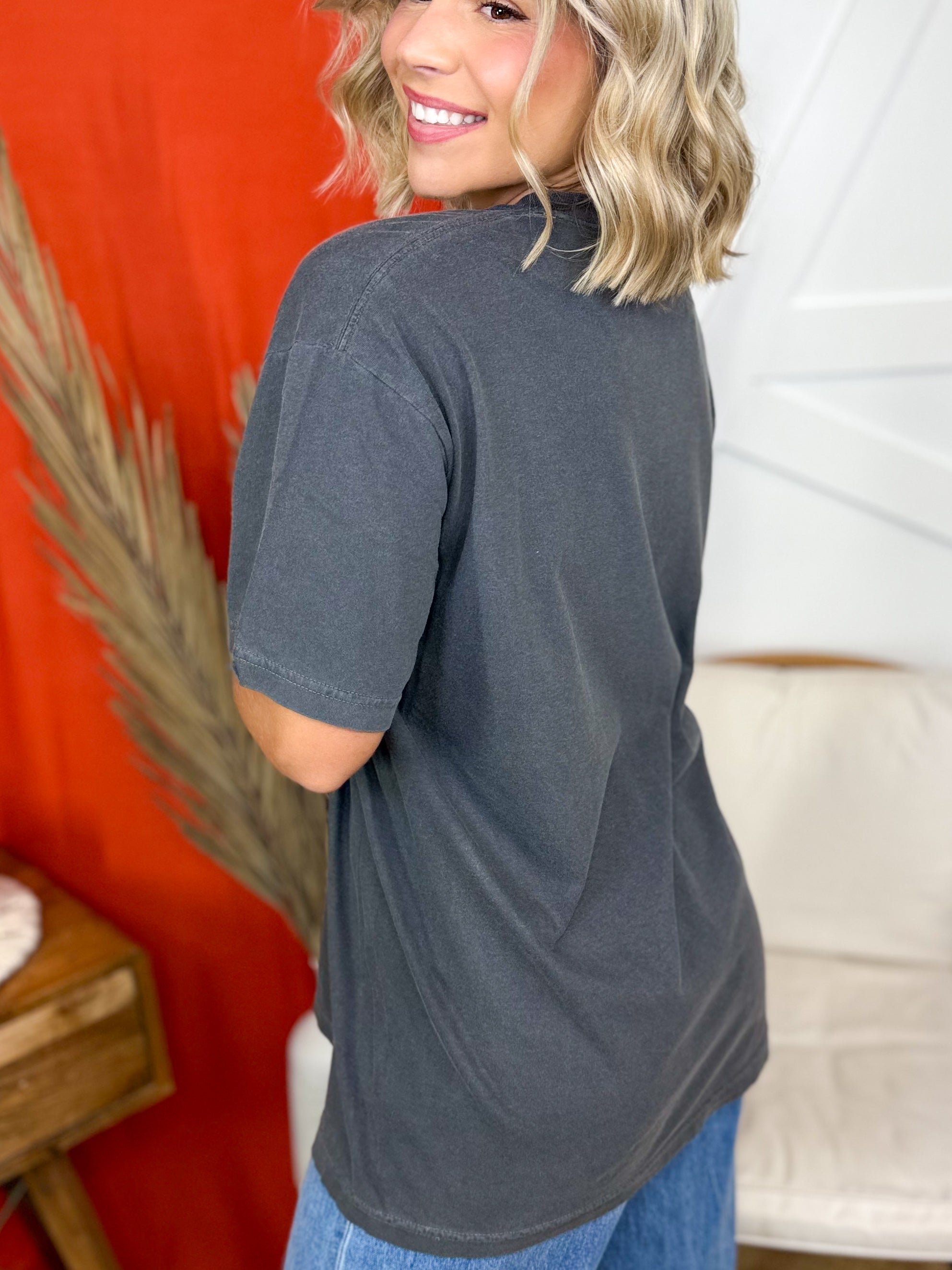 BCA Lightning Bolts Graphic Tee-Pepper-130 Graphic Tees-Heathered Boho-Heathered Boho Boutique, Women's Fashion and Accessories in Palmetto, FL