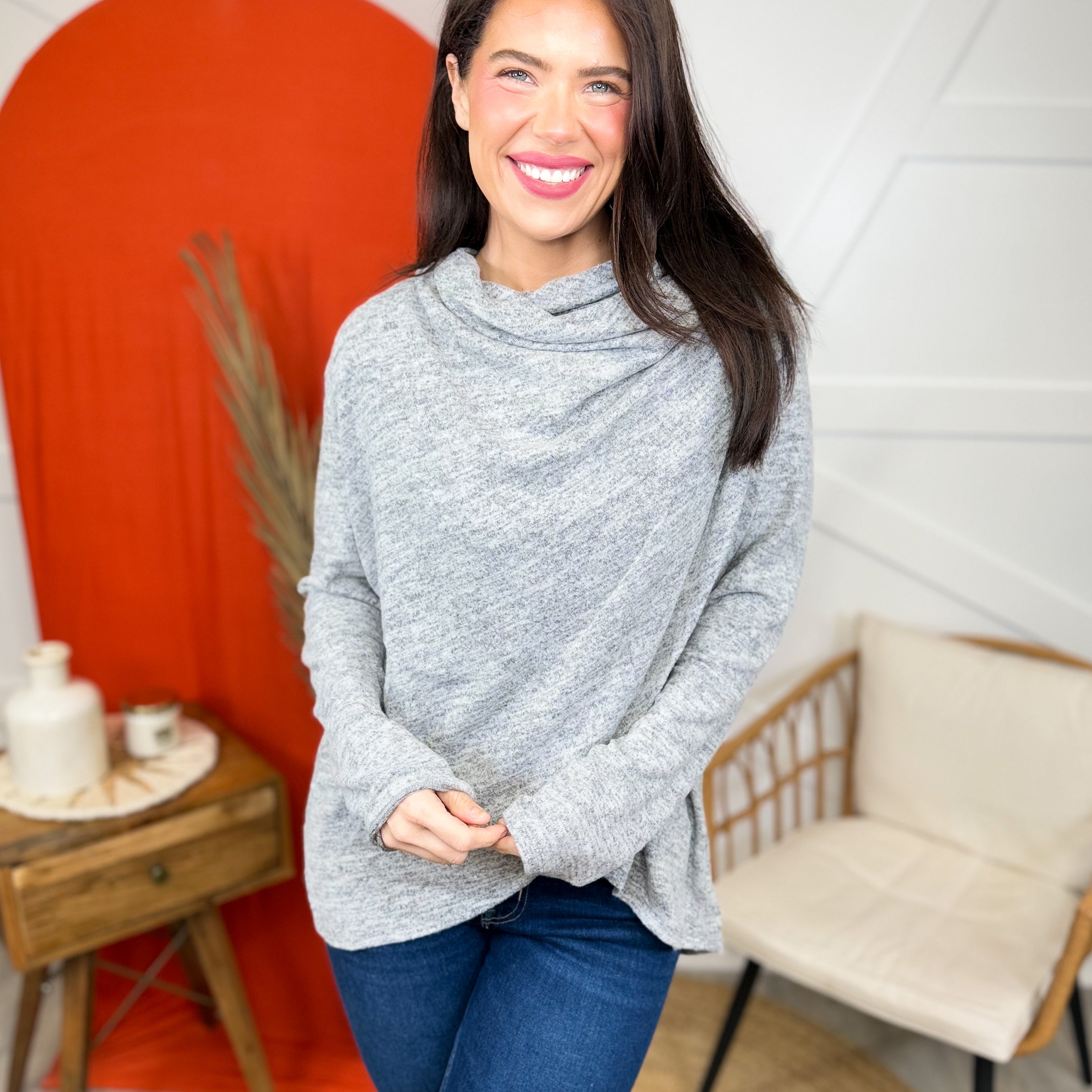 Journey Long Sleeve Top-120 LONG SLEEVE TOPS-DEAR SCARLETT-Heathered Boho Boutique, Women's Fashion and Accessories in Palmetto, FL