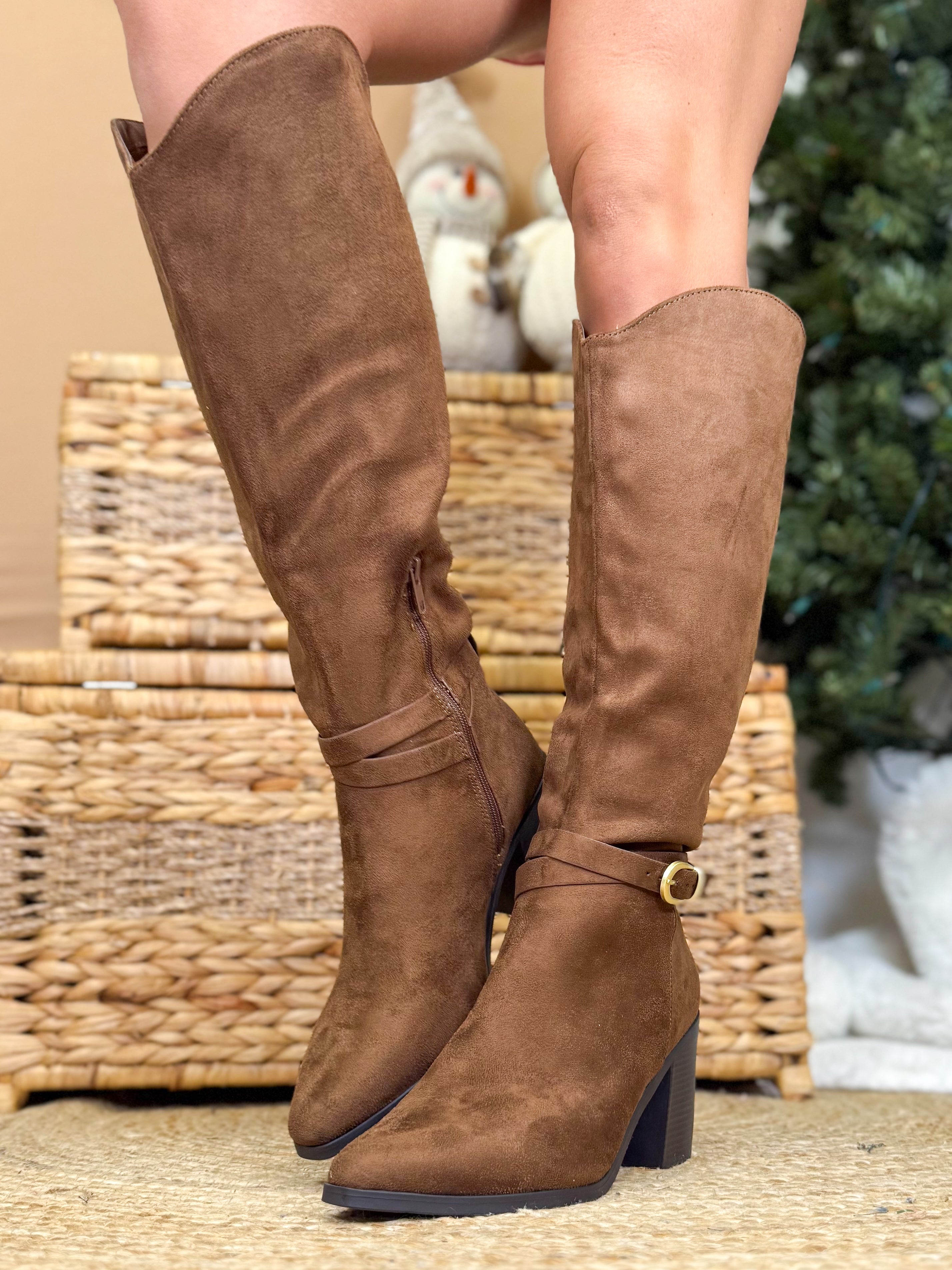 Amelia Boots - Chocolate-350 SHOES-Fortune Dynamic-Heathered Boho Boutique, Women's Fashion and Accessories in Palmetto, FL