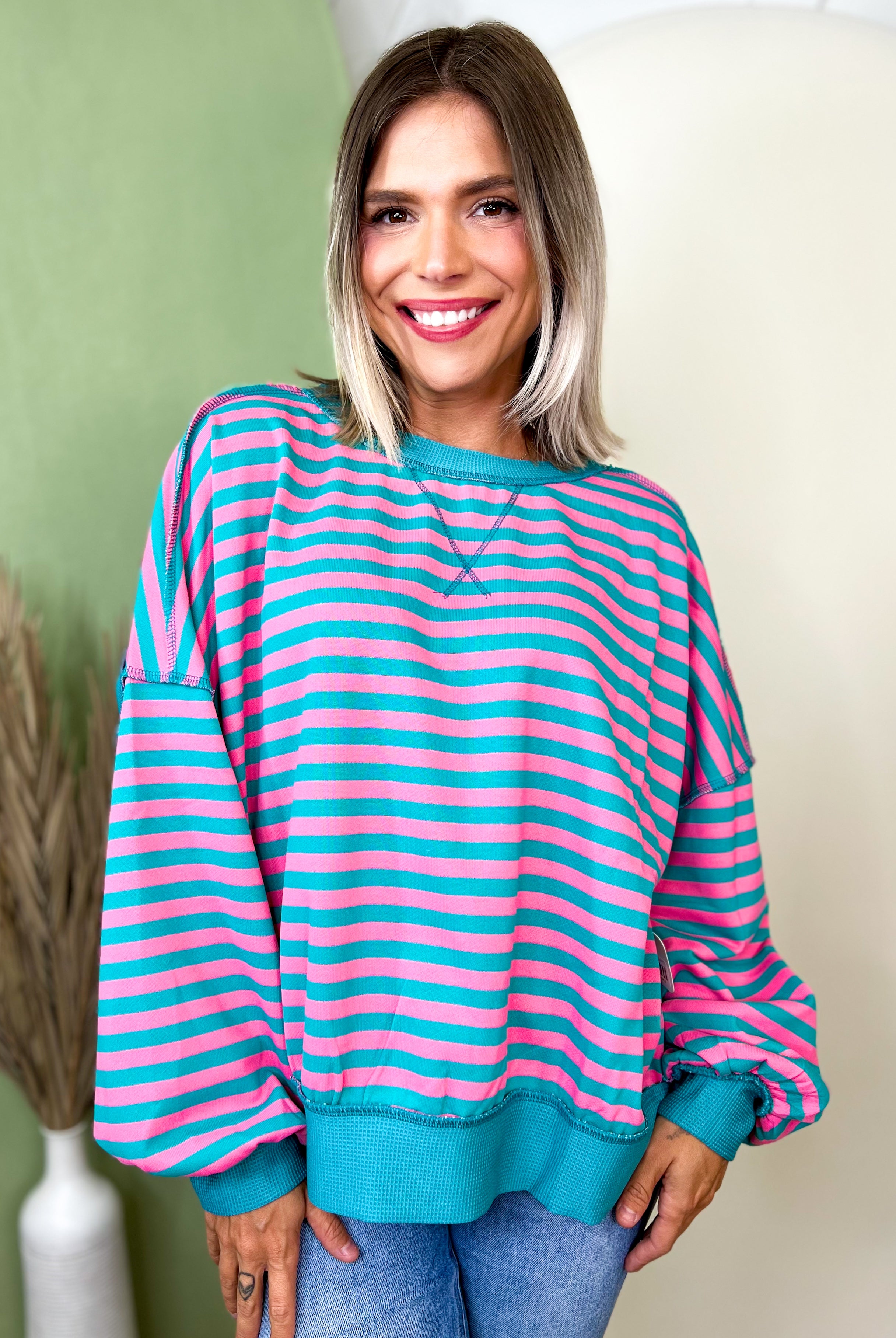 Fireside Stripe Pullover-120 LONG SLEEVE TOPS-HEIMISH-Heathered Boho Boutique, Women's Fashion and Accessories in Palmetto, FL