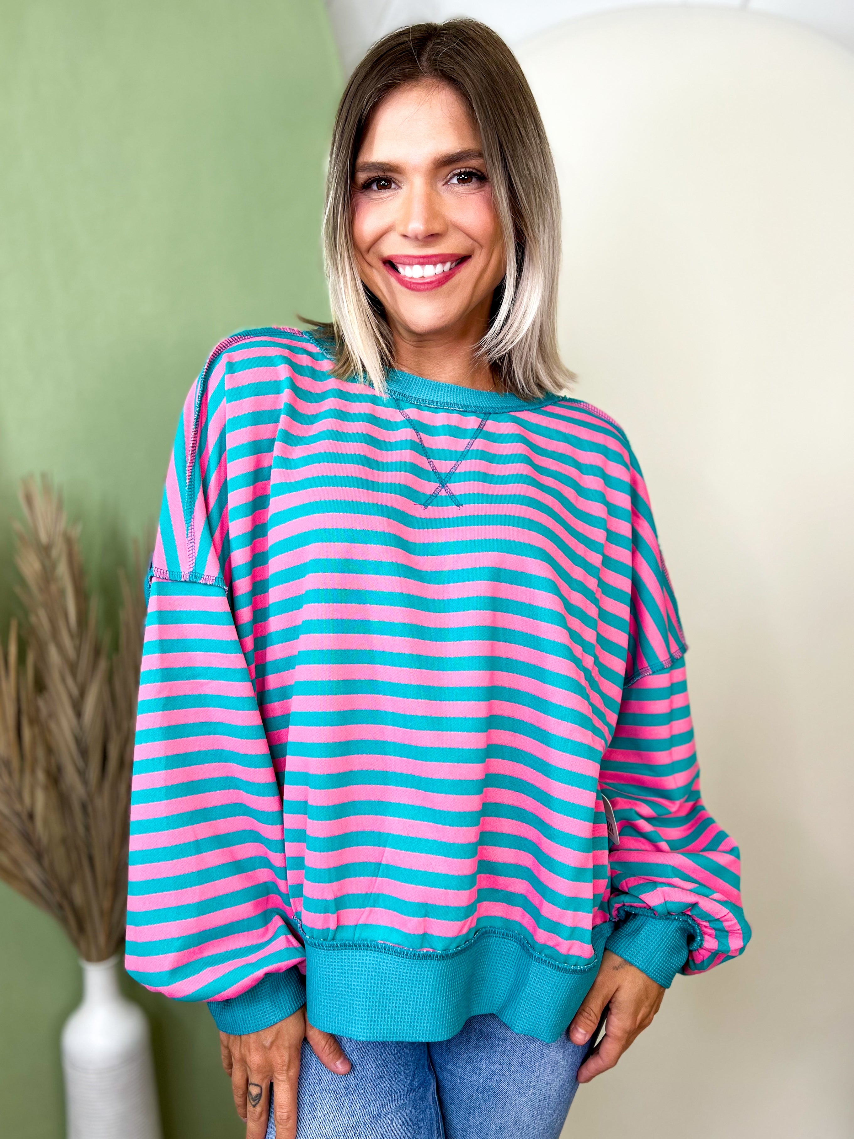 Fireside Stripe Pullover-120 LONG SLEEVE TOPS-HEIMISH-Heathered Boho Boutique, Women's Fashion and Accessories in Palmetto, FL