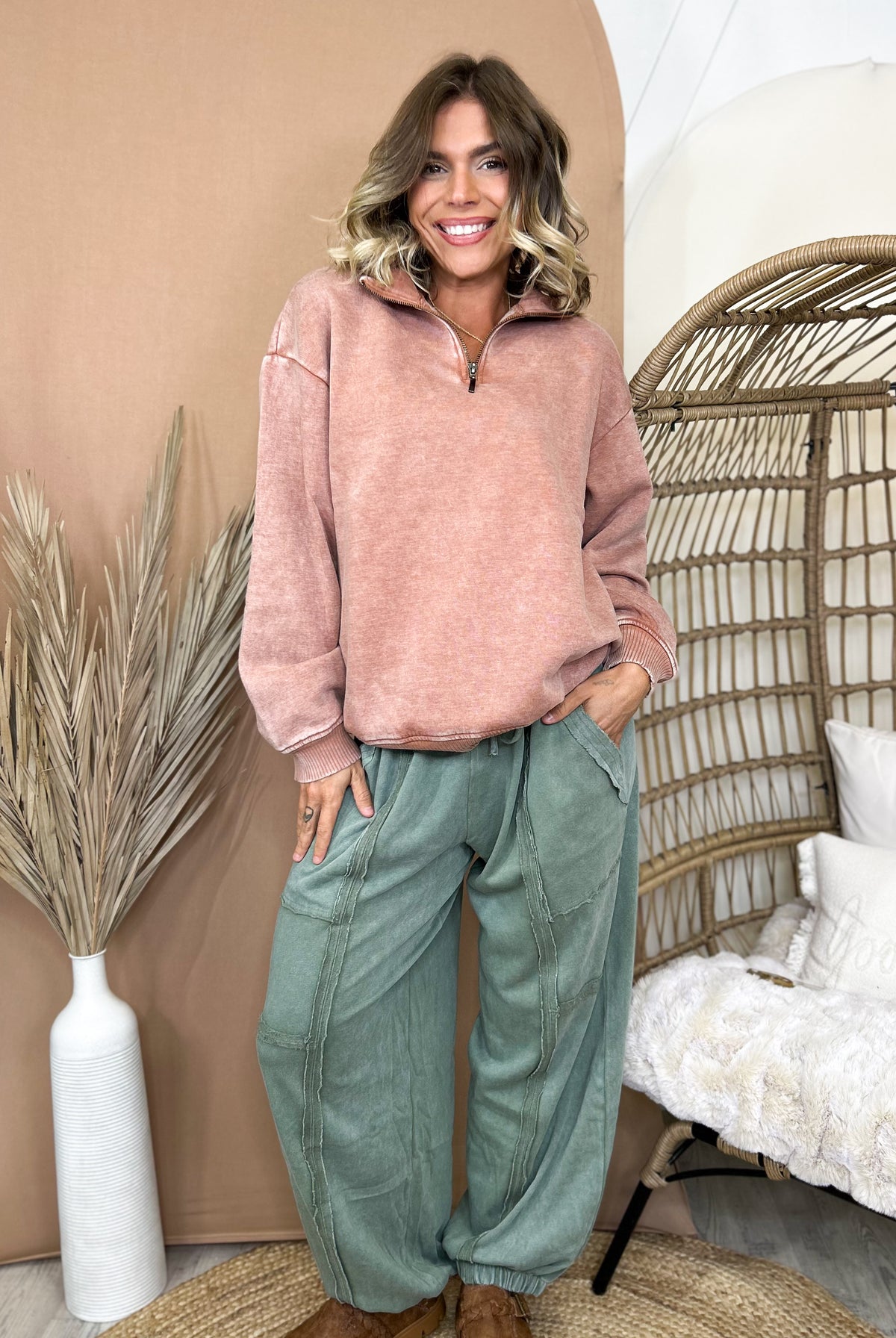 Washed & Unbothered Cargo Joggers-150 PANTS-VERY J-Heathered Boho Boutique, Women's Fashion and Accessories in Palmetto, FL