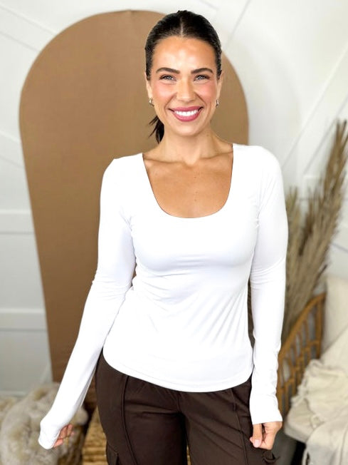 RESTOCK : Go Getter Long Sleeve Top-120 Long Sleeve Tops-Rae Mode-Heathered Boho Boutique, Women's Fashion and Accessories in Palmetto, FL