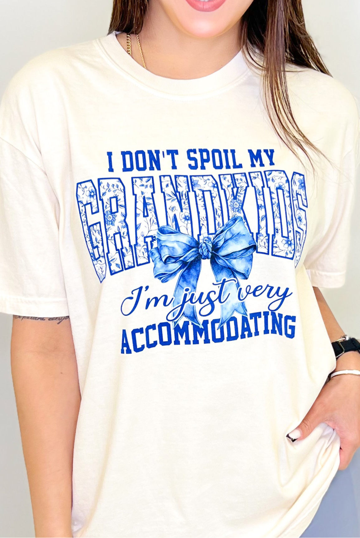 Spoiled Grandkids Graphic Tee-130 Graphic Tees-Heathered Boho-Heathered Boho Boutique, Women's Fashion and Accessories in Palmetto, FL