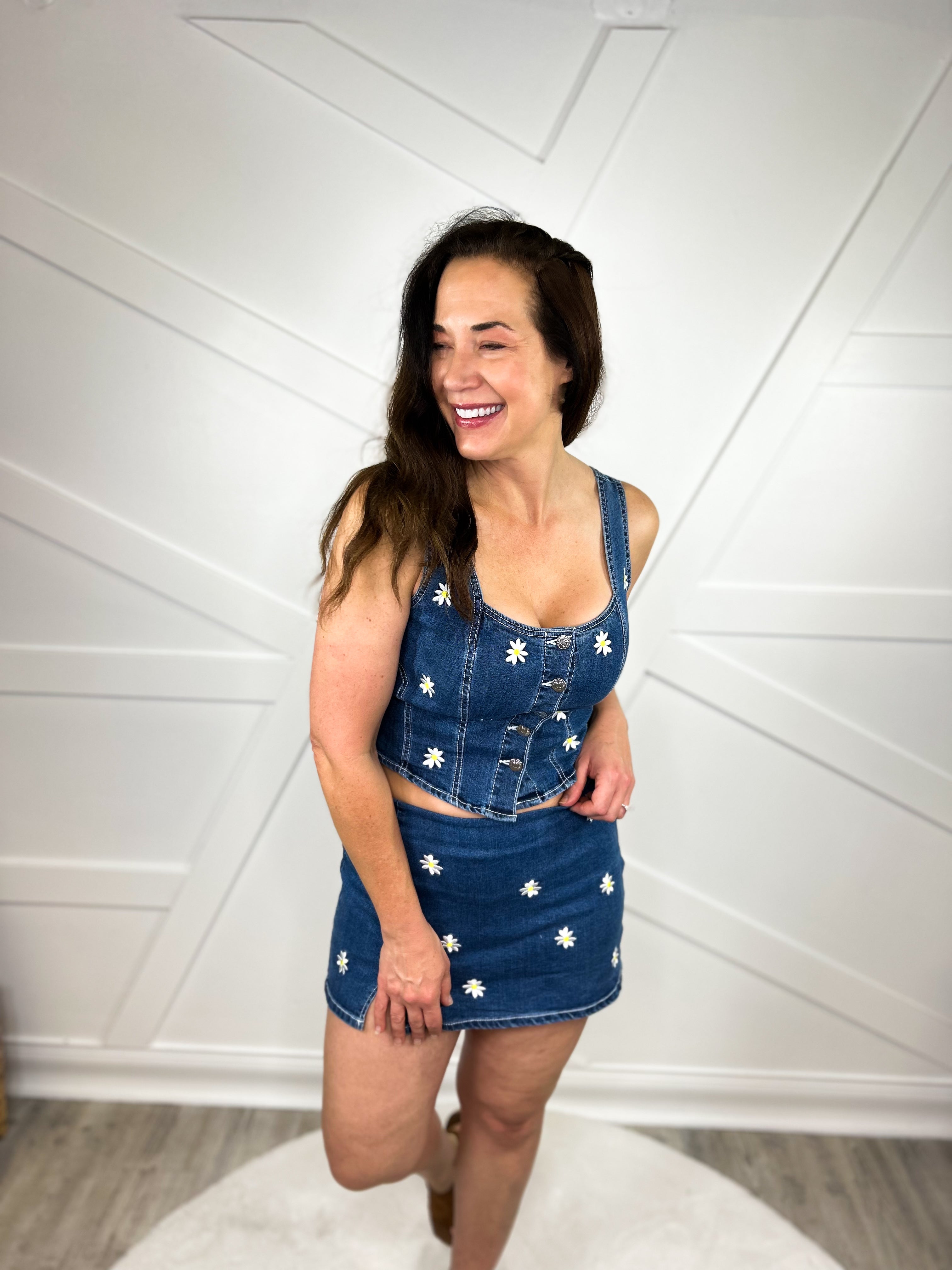 Daisy Jones Denim Vest-100 TANK/CROP TOPS-Love Tree-Heathered Boho Boutique, Women's Fashion and Accessories in Palmetto, FL