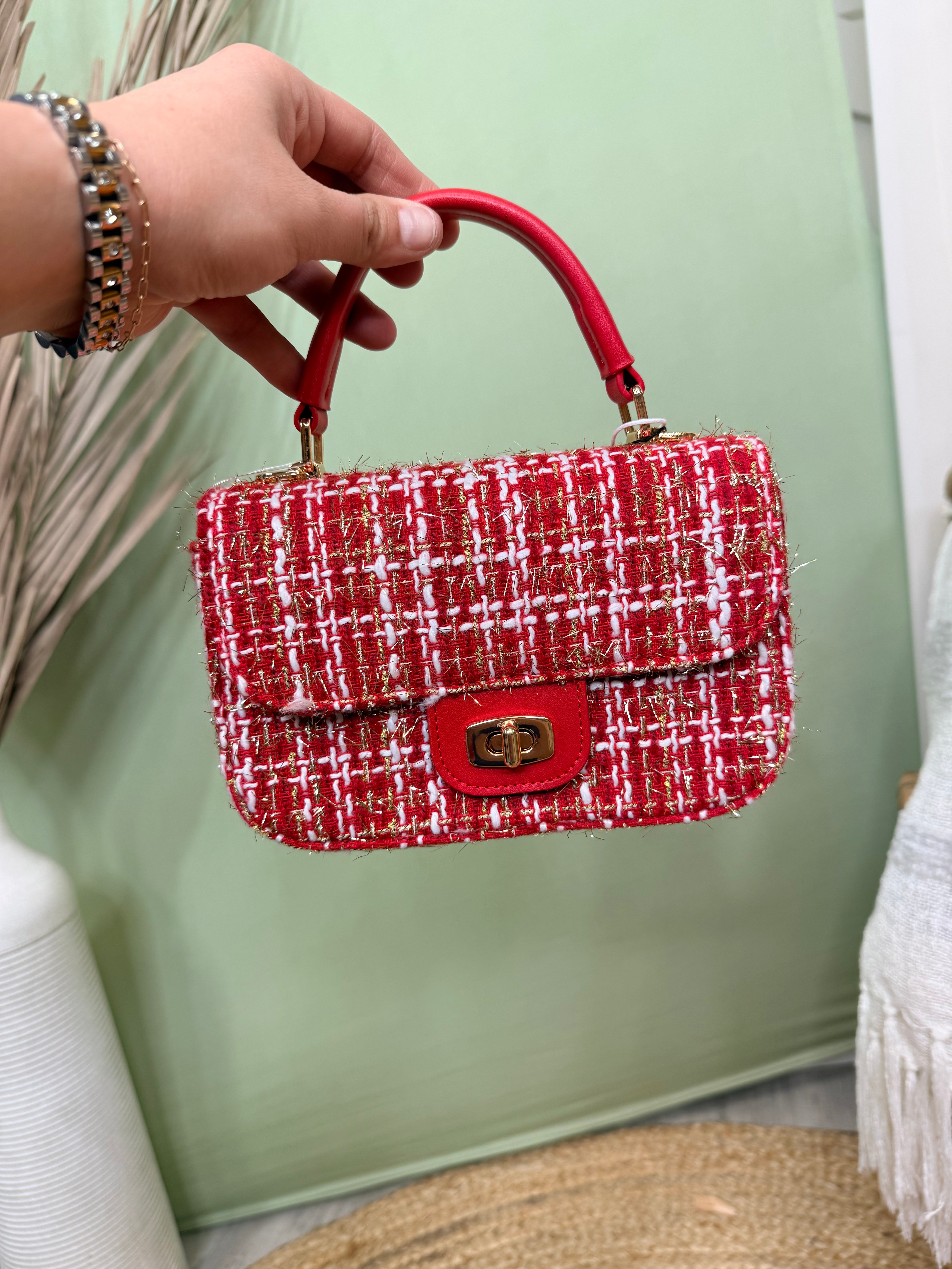 Clueless Plaid Bag-320 BAGS-TOPS HANDBAGS-Heathered Boho Boutique, Women's Fashion and Accessories in Palmetto, FL