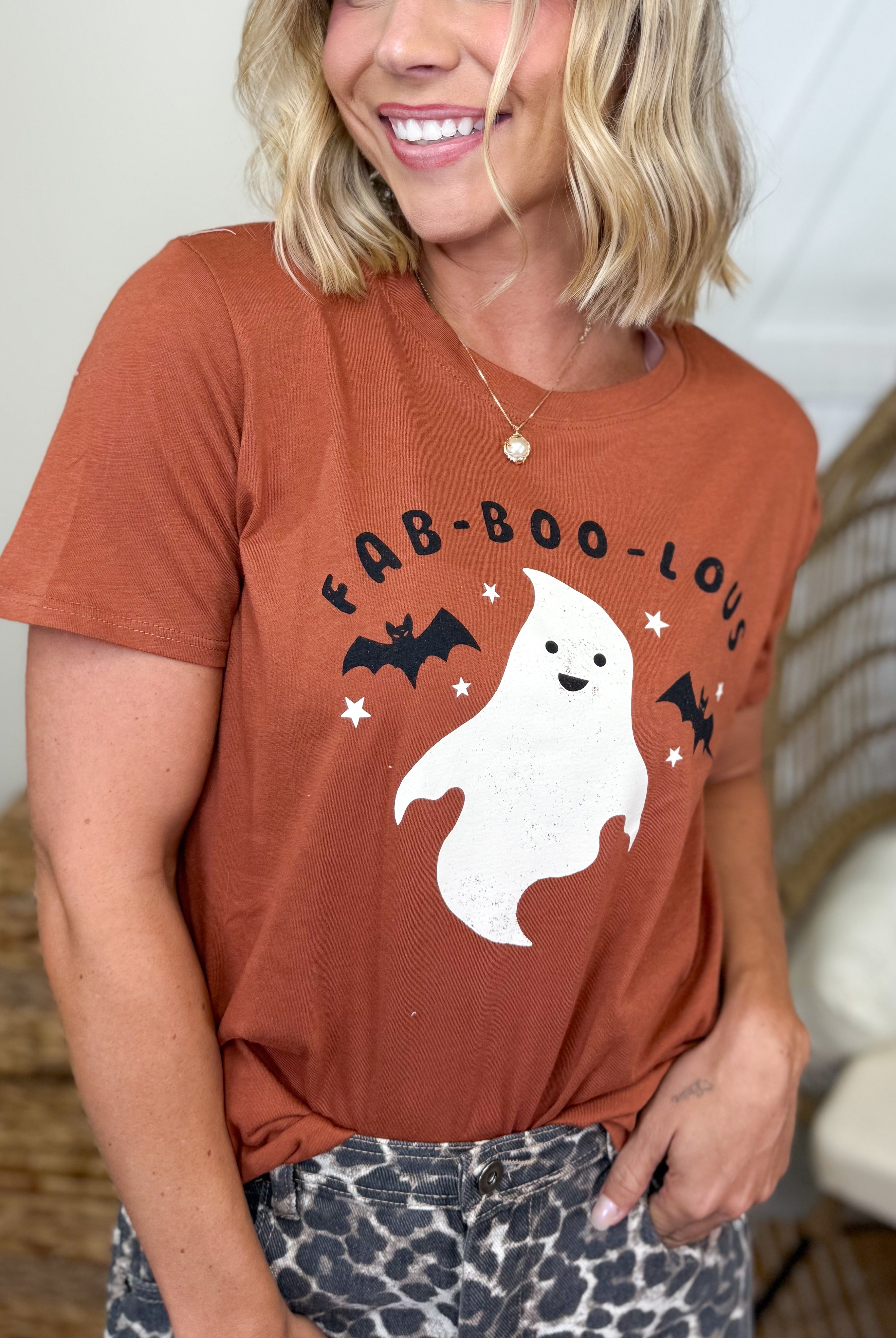 Fa Boo Lous Graphic Tee-130 Graphic Tees-TRES BIEN-Heathered Boho Boutique, Women's Fashion and Accessories in Palmetto, FL
