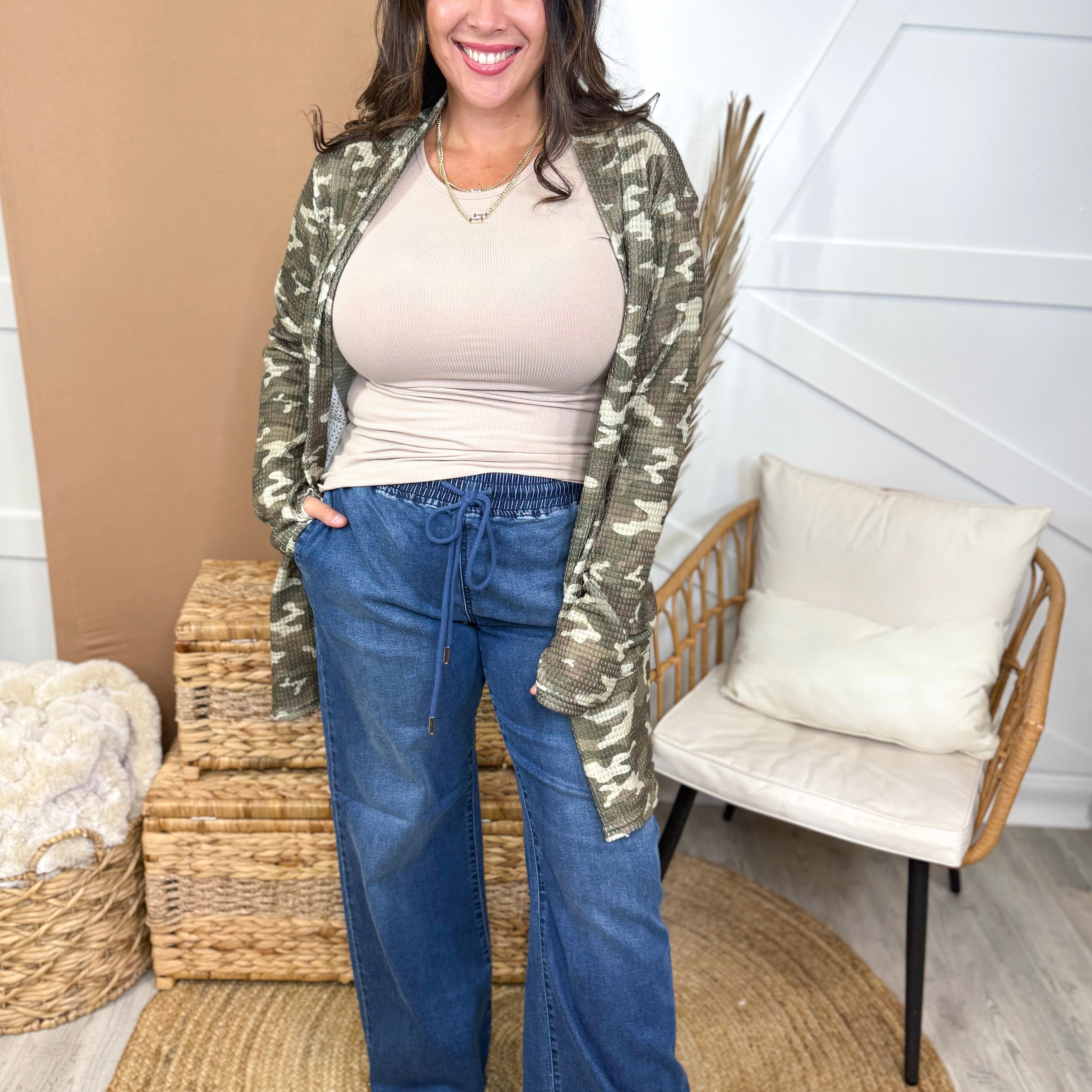 Camo & Cheetah Print Lola Cardigan-220 Cardigans/ Kimonos-Blakeley-Heathered Boho Boutique, Women's Fashion and Accessories in Palmetto, FL