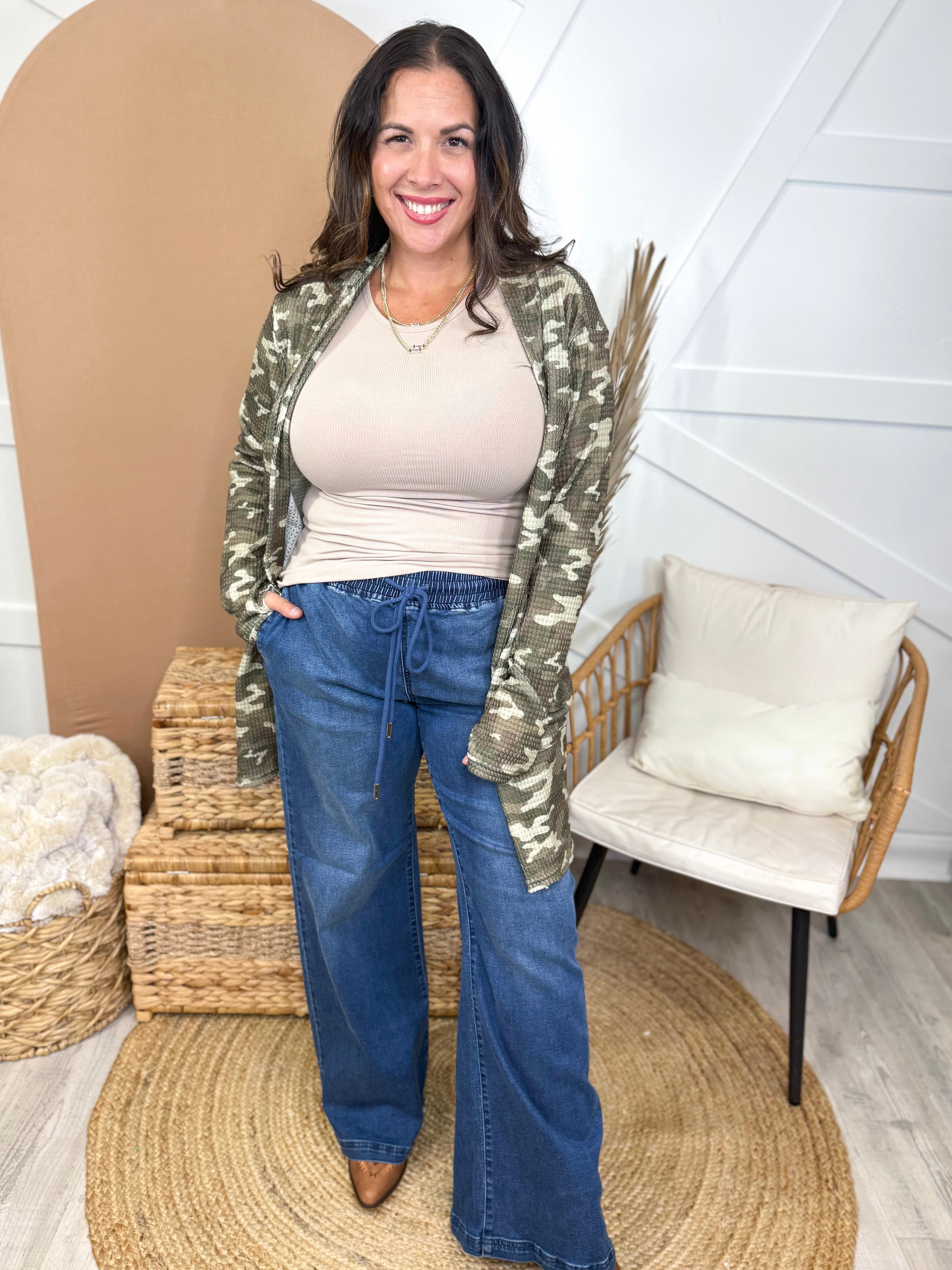 Camo & Cheetah Print Lola Cardigan-220 Cardigans/ Kimonos-Blakeley-Heathered Boho Boutique, Women's Fashion and Accessories in Palmetto, FL