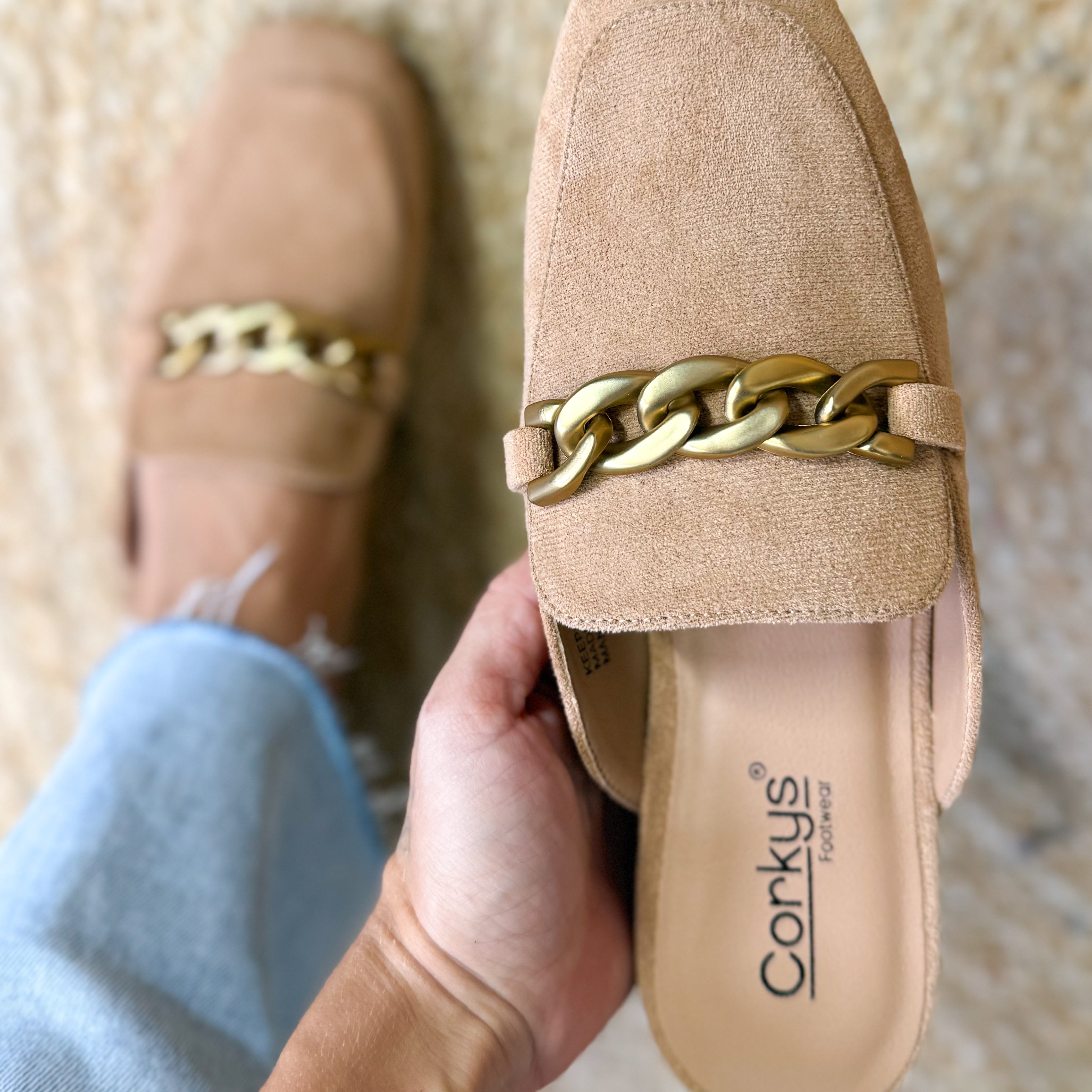Keepsake Loafers - Camel Faux Suede-350 Shoes-Corkys-Heathered Boho Boutique, Women's Fashion and Accessories in Palmetto, FL