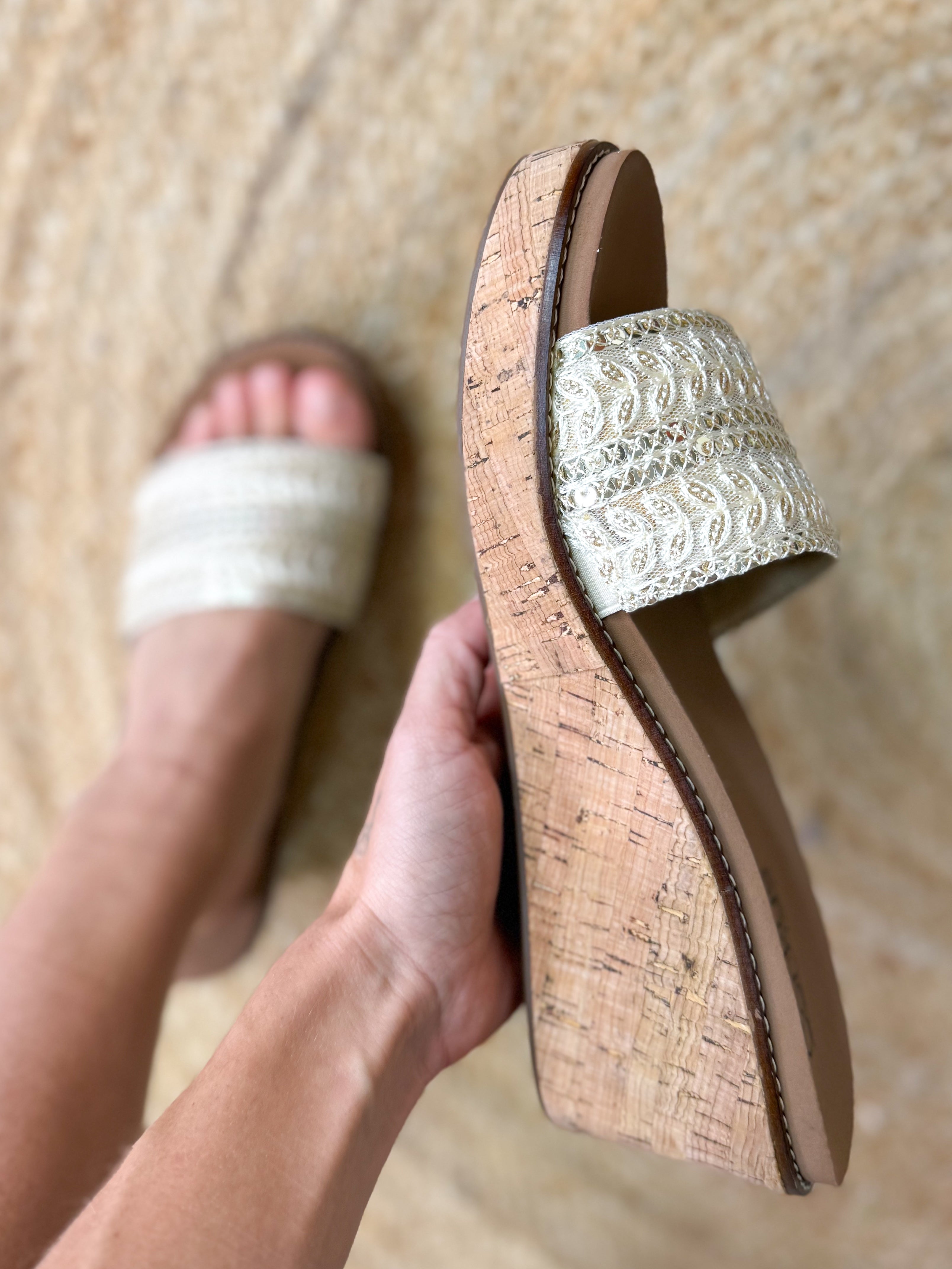 Wanderlust Wedges - Ivory-350 Shoes-Corkys-Heathered Boho Boutique, Women's Fashion and Accessories in Palmetto, FL