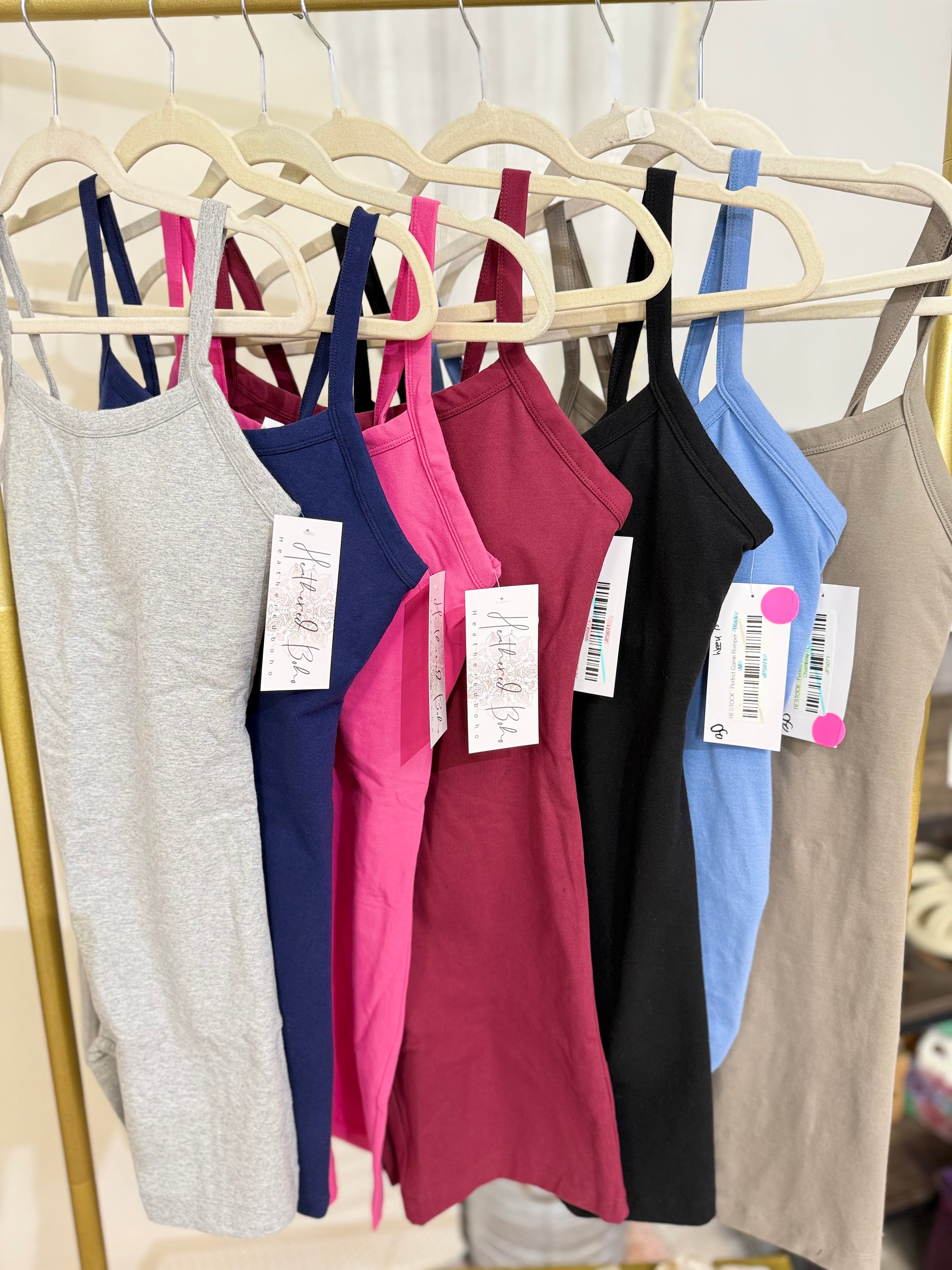 Perfect Game Romper-230 Dresses/Jumpsuits/Rompers-Rae Mode-Heathered Boho Boutique, Women's Fashion and Accessories in Palmetto, FL