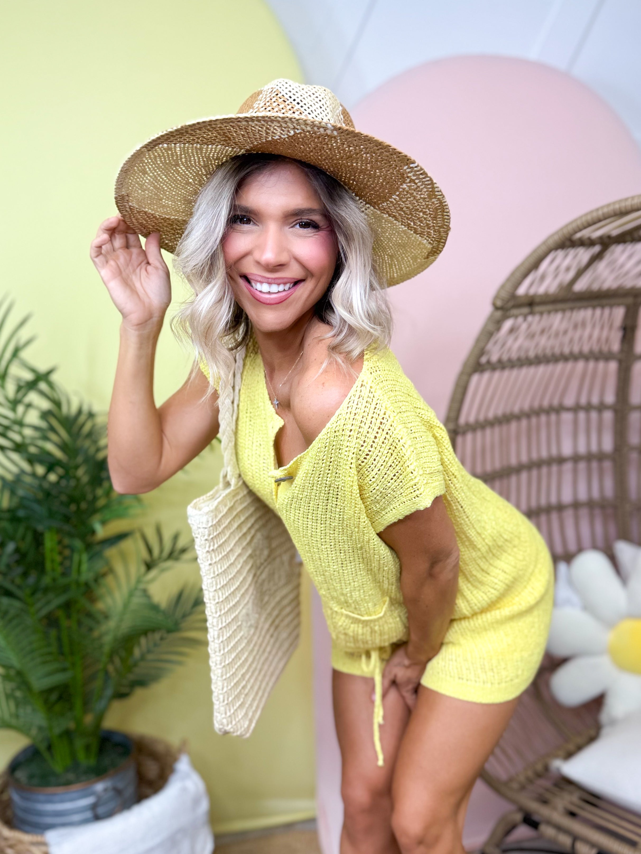 Sunshine Sweetheart Set-240 ACTIVEWEAR/SETS-SEW IN LOVE-Heathered Boho Boutique, Women's Fashion and Accessories in Palmetto, FL