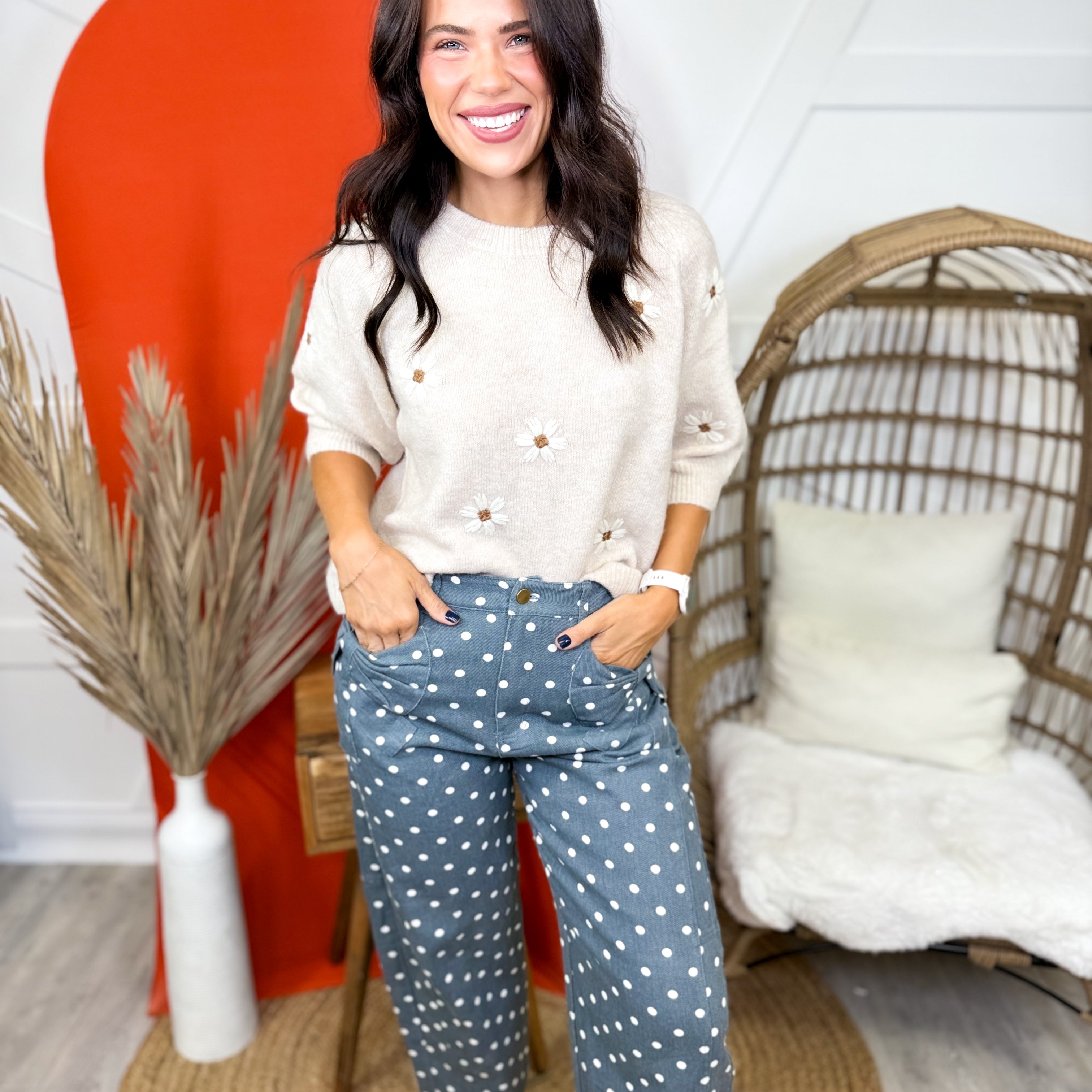 Bring the Blooms Sweater-125 SWEATER-SEW IN LOVE-Heathered Boho Boutique, Women's Fashion and Accessories in Palmetto, FL