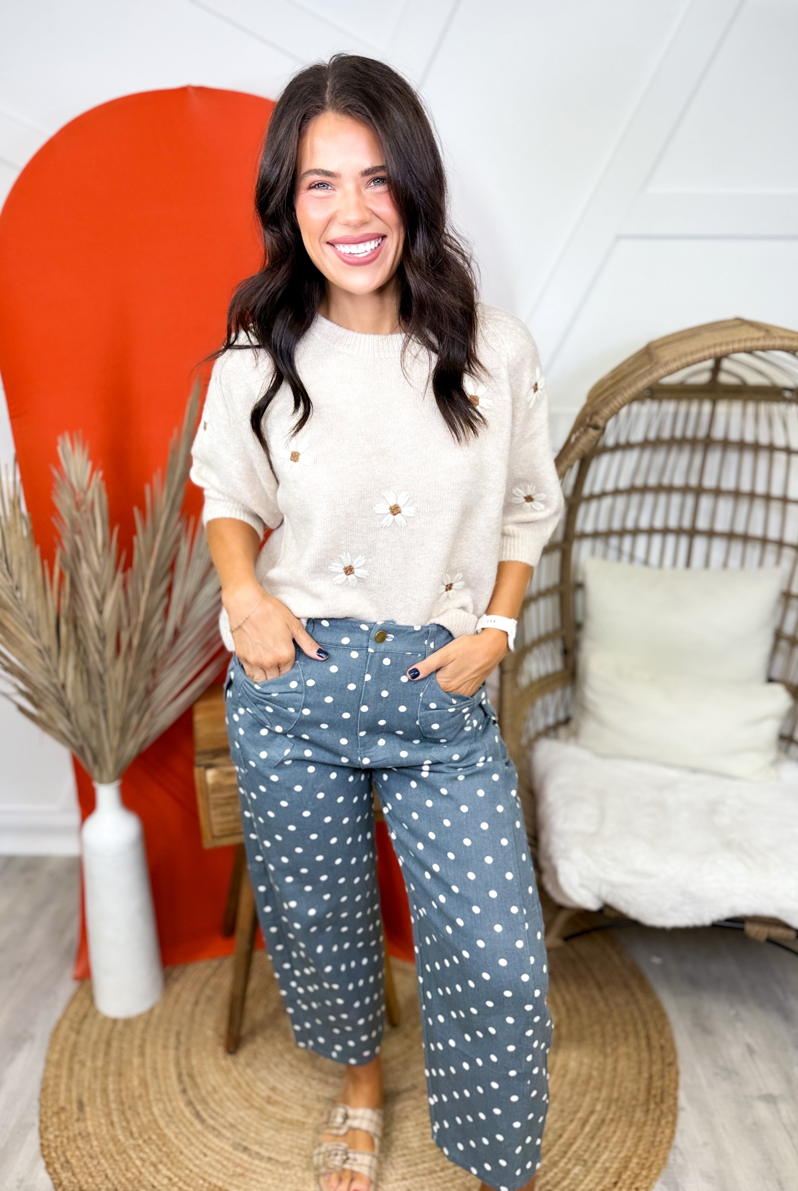 Bring the Blooms Sweater-125 SWEATER-SEW IN LOVE-Heathered Boho Boutique, Women's Fashion and Accessories in Palmetto, FL