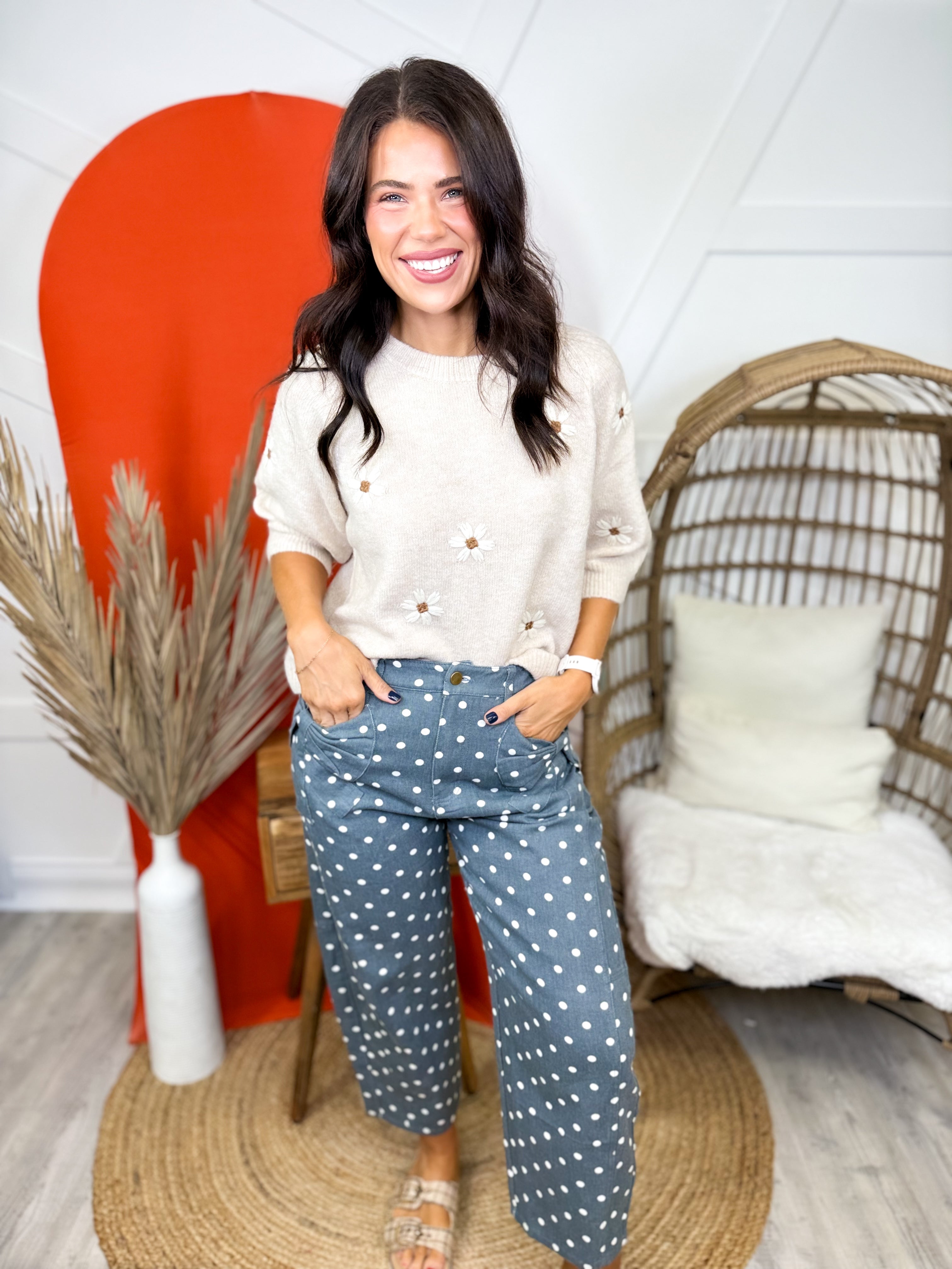 Bring the Blooms Sweater-125 SWEATER-SEW IN LOVE-Heathered Boho Boutique, Women's Fashion and Accessories in Palmetto, FL