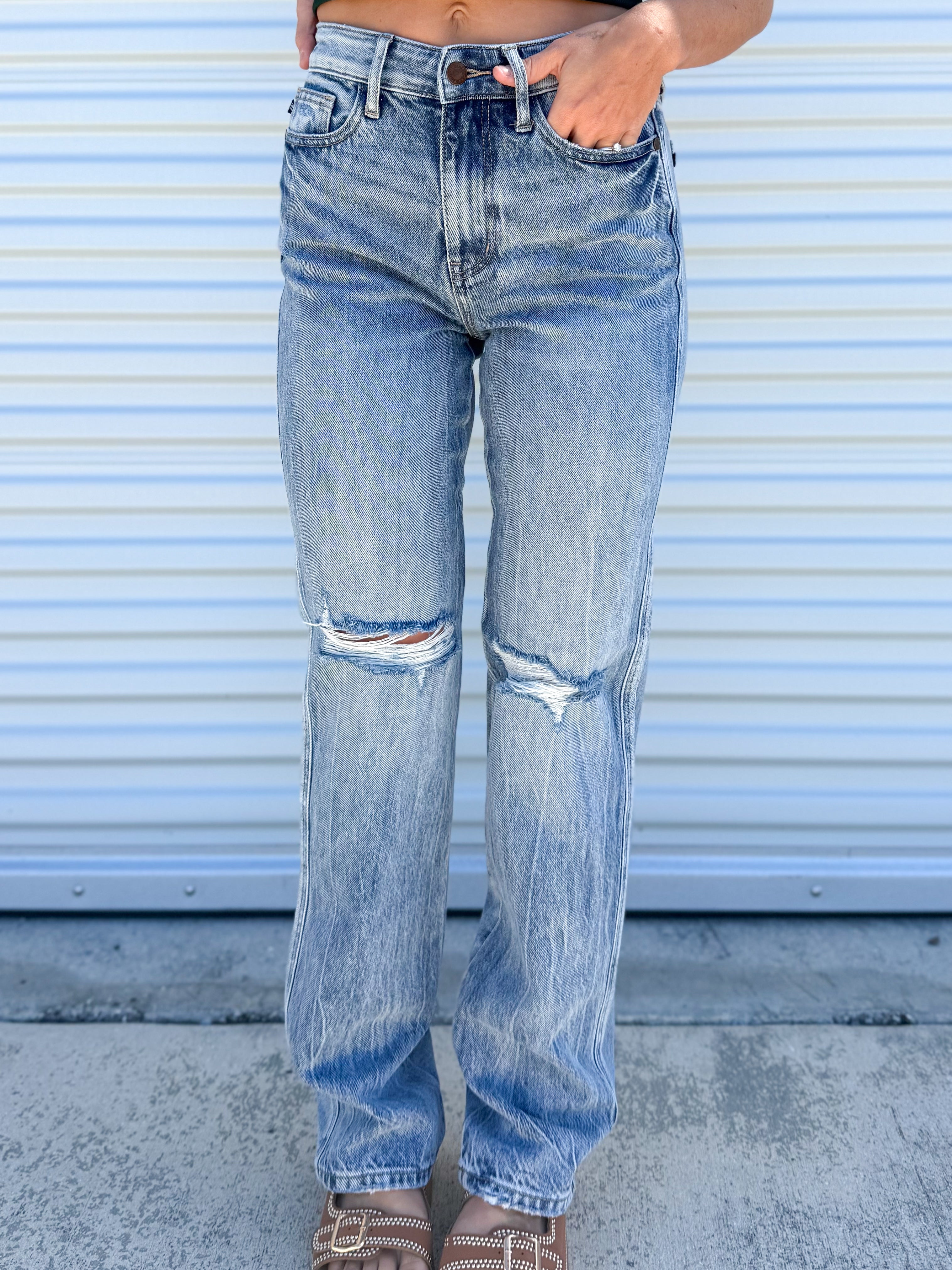 High Style Straight Leg by Judy Blue-190 JEANS-Judy Blue-Heathered Boho Boutique, Women's Fashion and Accessories in Palmetto, FL