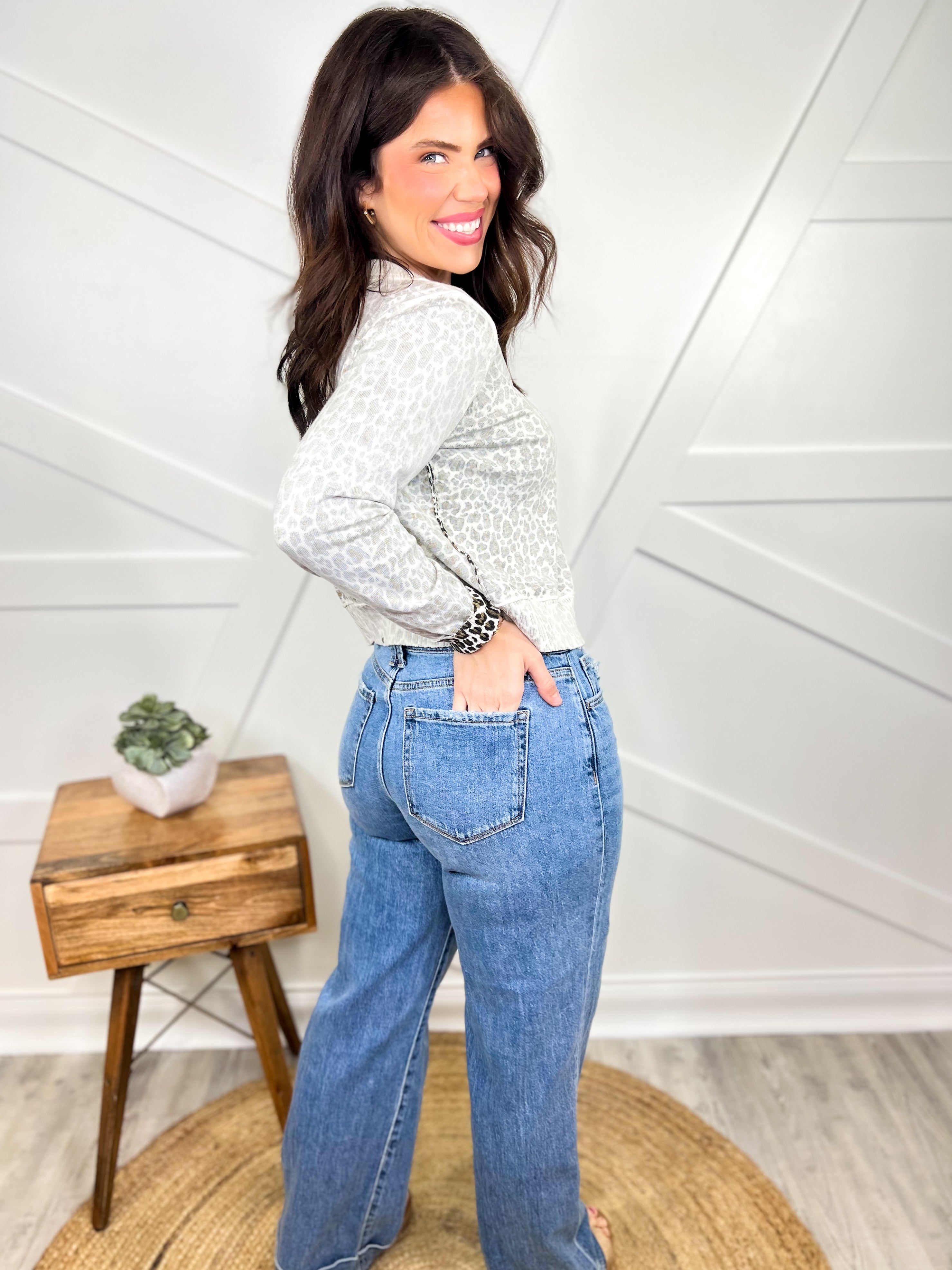 Talk of the Town Wide Leg Jeans by Vervet-190 Jeans-Vervet-Heathered Boho Boutique, Women's Fashion and Accessories in Palmetto, FL