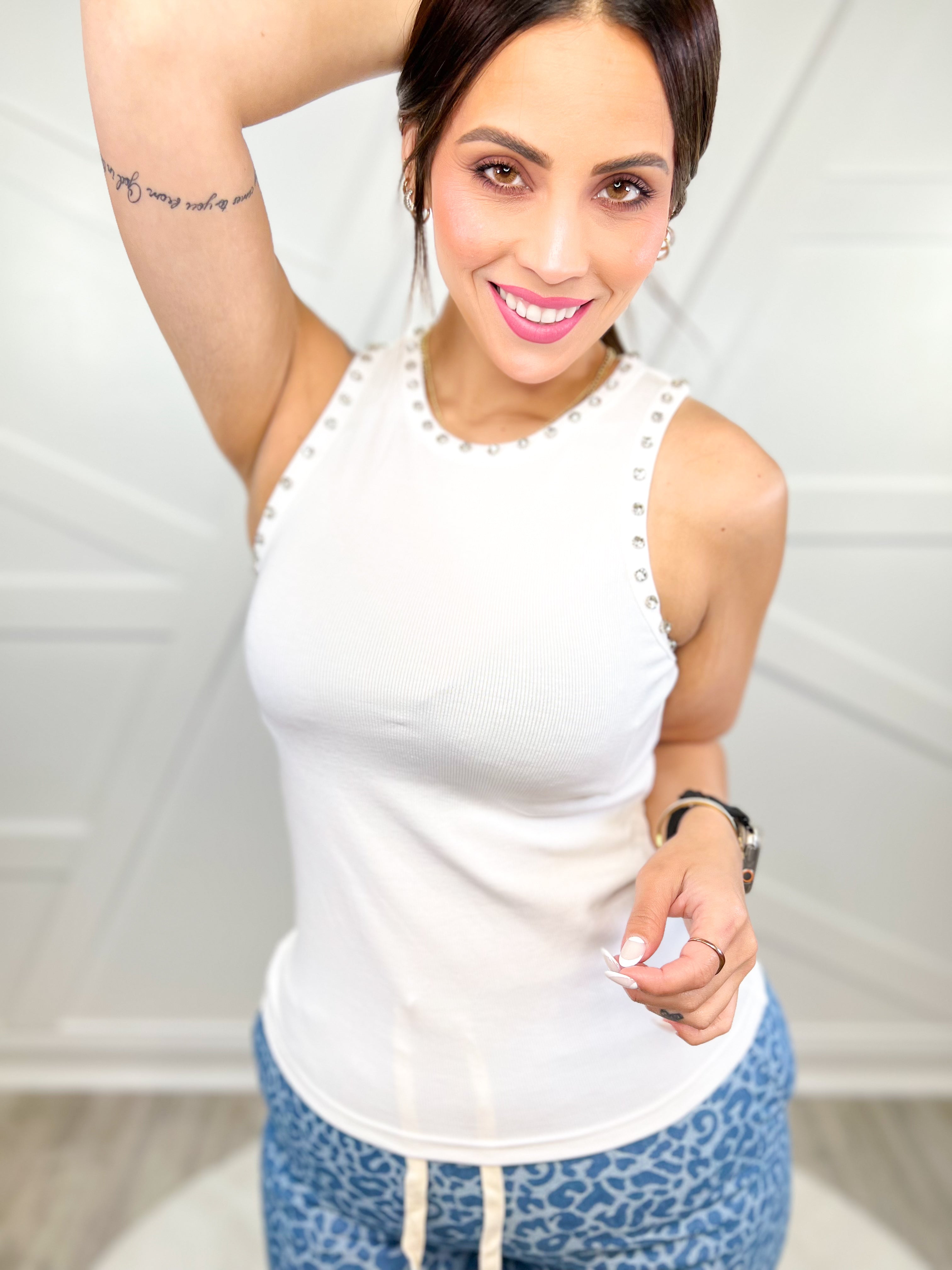 Restock: Diamond Girl Tank Top-100 Tank/Crop Tops-White Birch-Heathered Boho Boutique, Women's Fashion and Accessories in Palmetto, FL