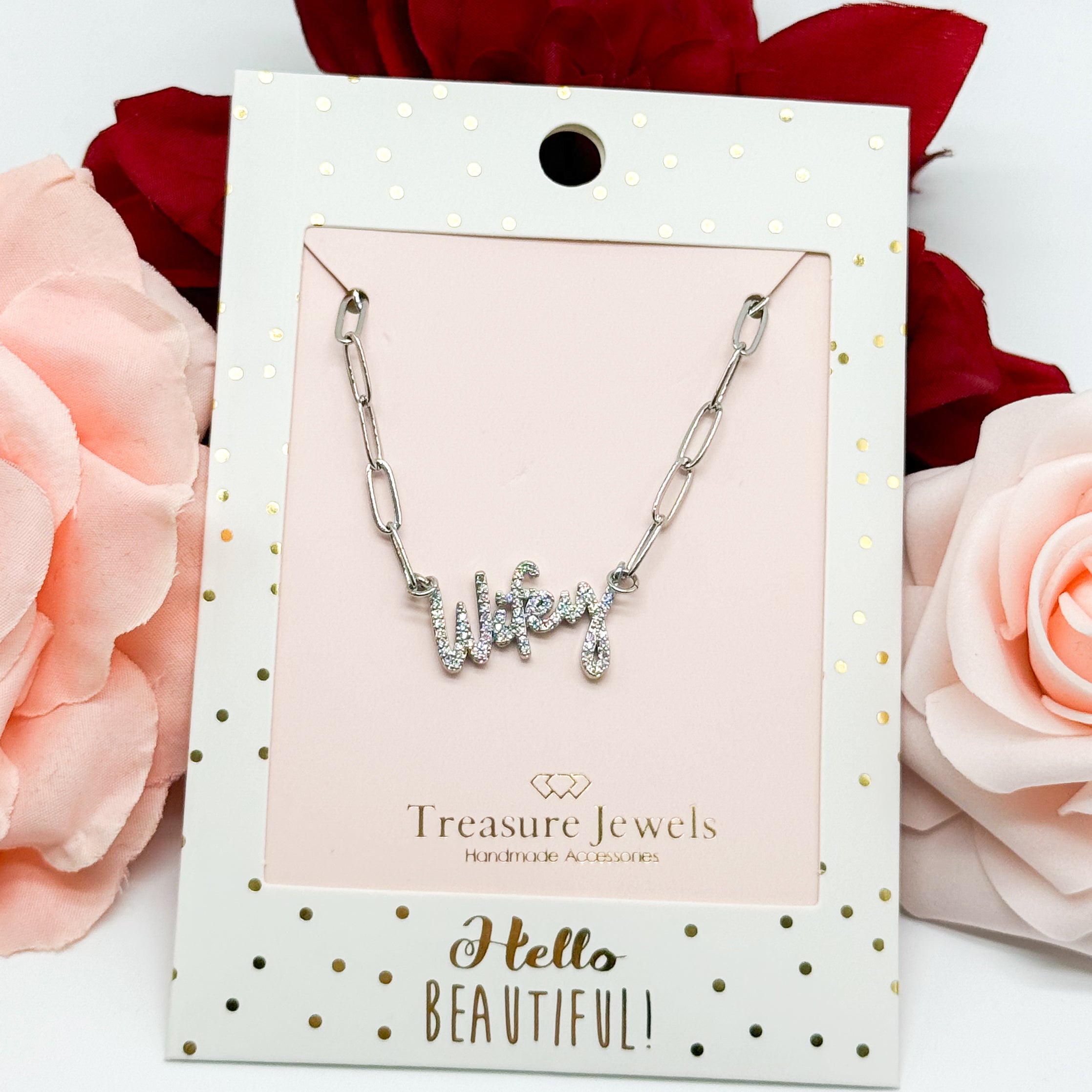 BLACK FRIDAY: Wifey Necklace-310 Jewelry-TREASURE JEWELS-Heathered Boho Boutique, Women's Fashion and Accessories in Palmetto, FL