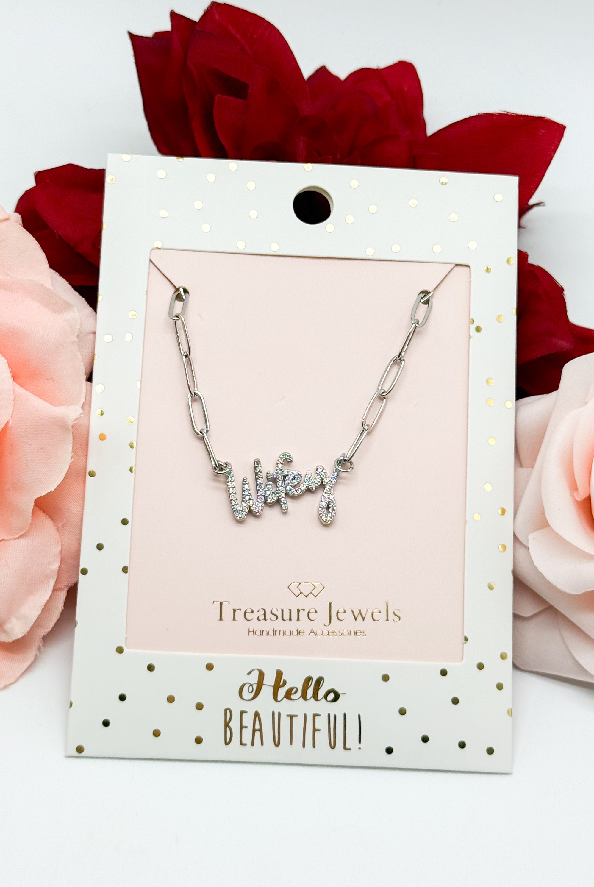 BLACK FRIDAY: Wifey Necklace-310 Jewelry-TREASURE JEWELS-Heathered Boho Boutique, Women's Fashion and Accessories in Palmetto, FL