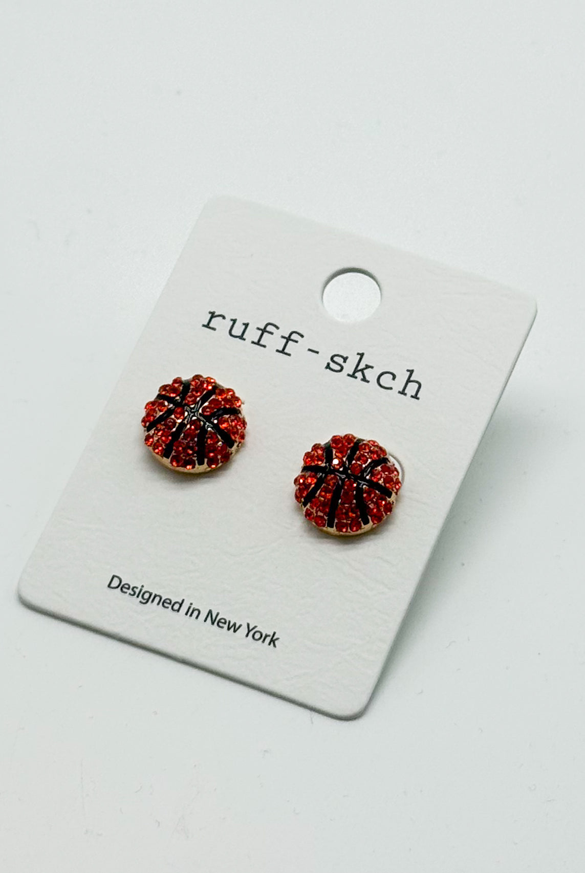 Basketball Earrings-310 Jewelry-Rough Sketch-Heathered Boho Boutique, Women's Fashion and Accessories in Palmetto, FL