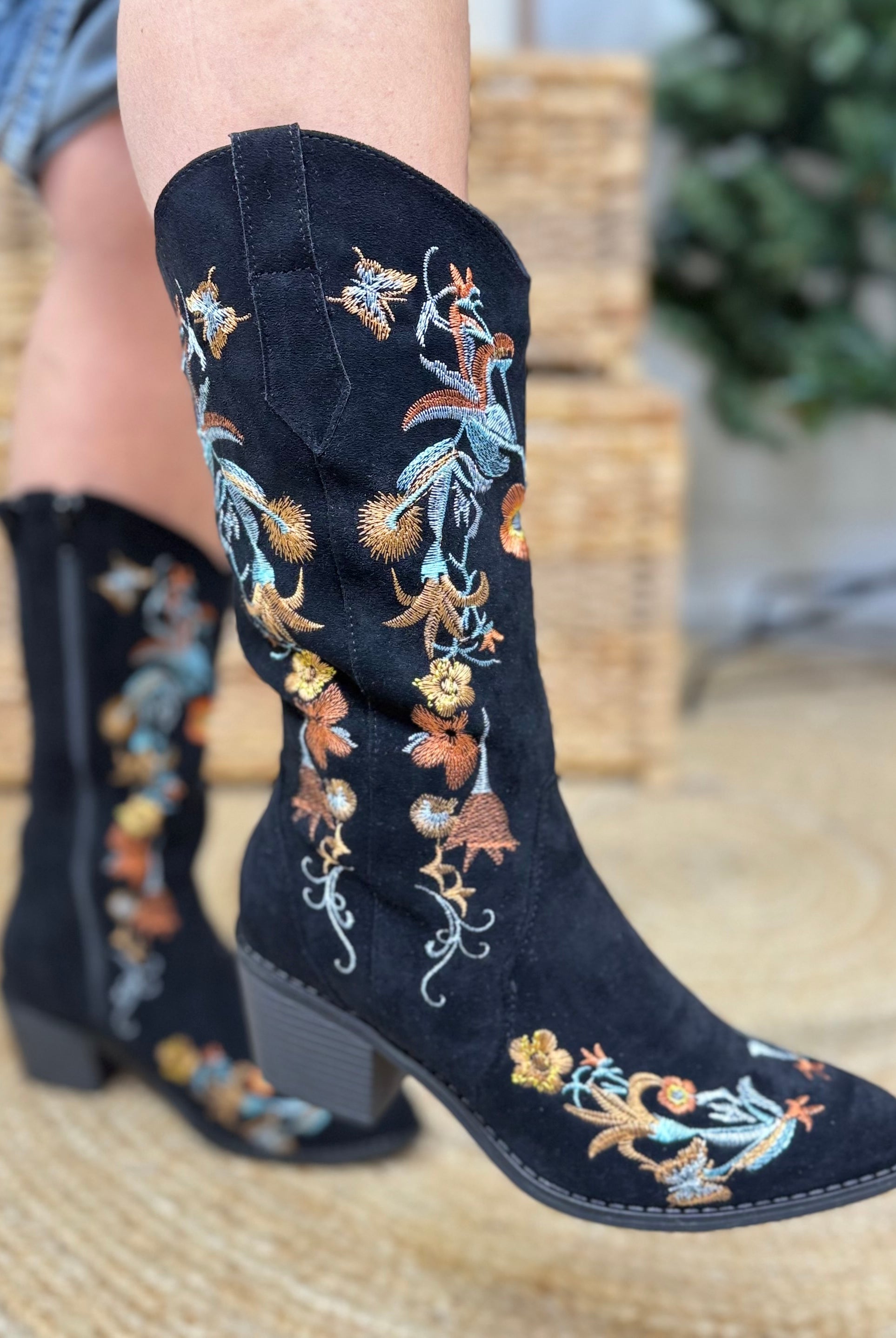 Ever After Boots - Black Suede-350 SHOES-OLEM SHOE-Heathered Boho Boutique, Women's Fashion and Accessories in Palmetto, FL