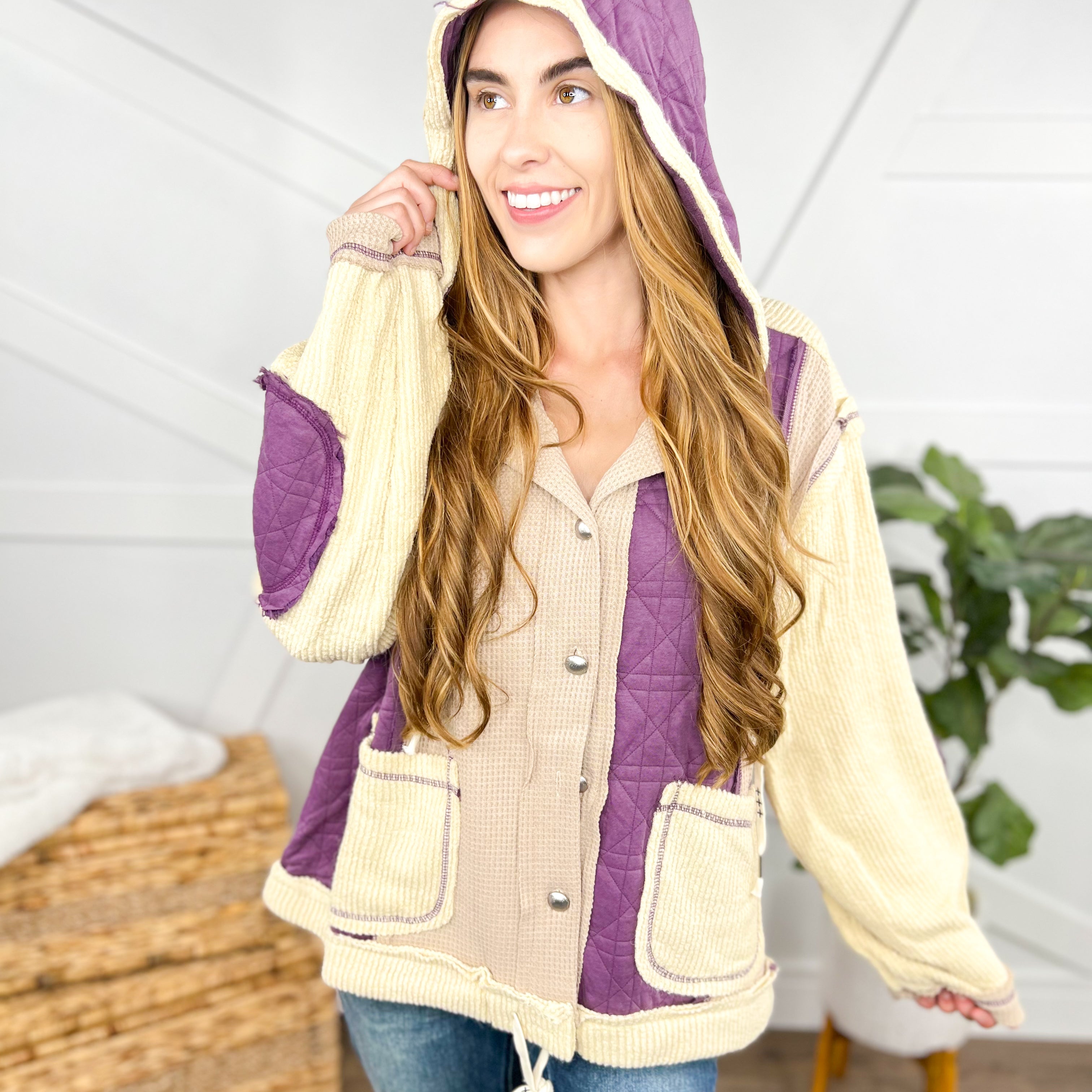 Restock: Down Bad Button Up Jacket-200 Jackets/Shackets-Pol-Heathered Boho Boutique, Women's Fashion and Accessories in Palmetto, FL