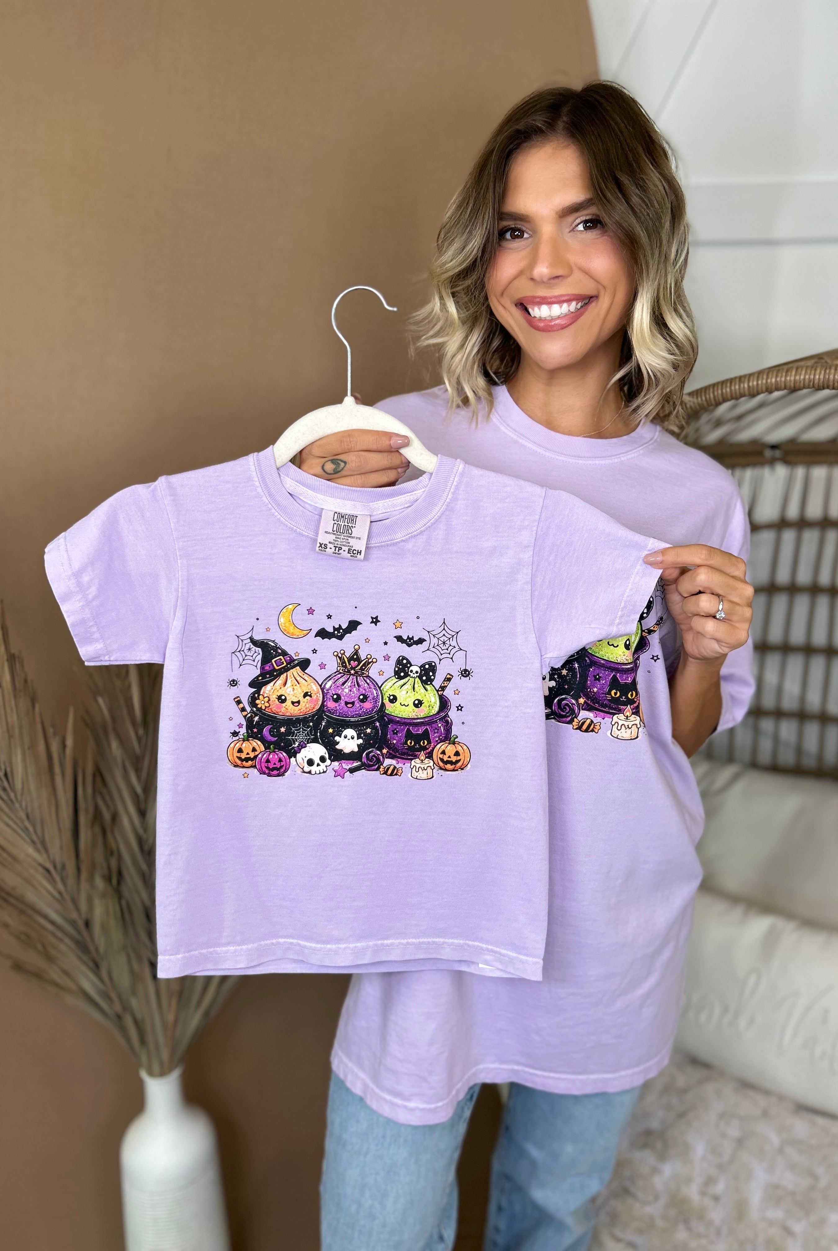 YOUTH - Halloween Dumplings Graphic Tee-130 Graphic Tees-Heathered Boho-Heathered Boho Boutique, Women's Fashion and Accessories in Palmetto, FL