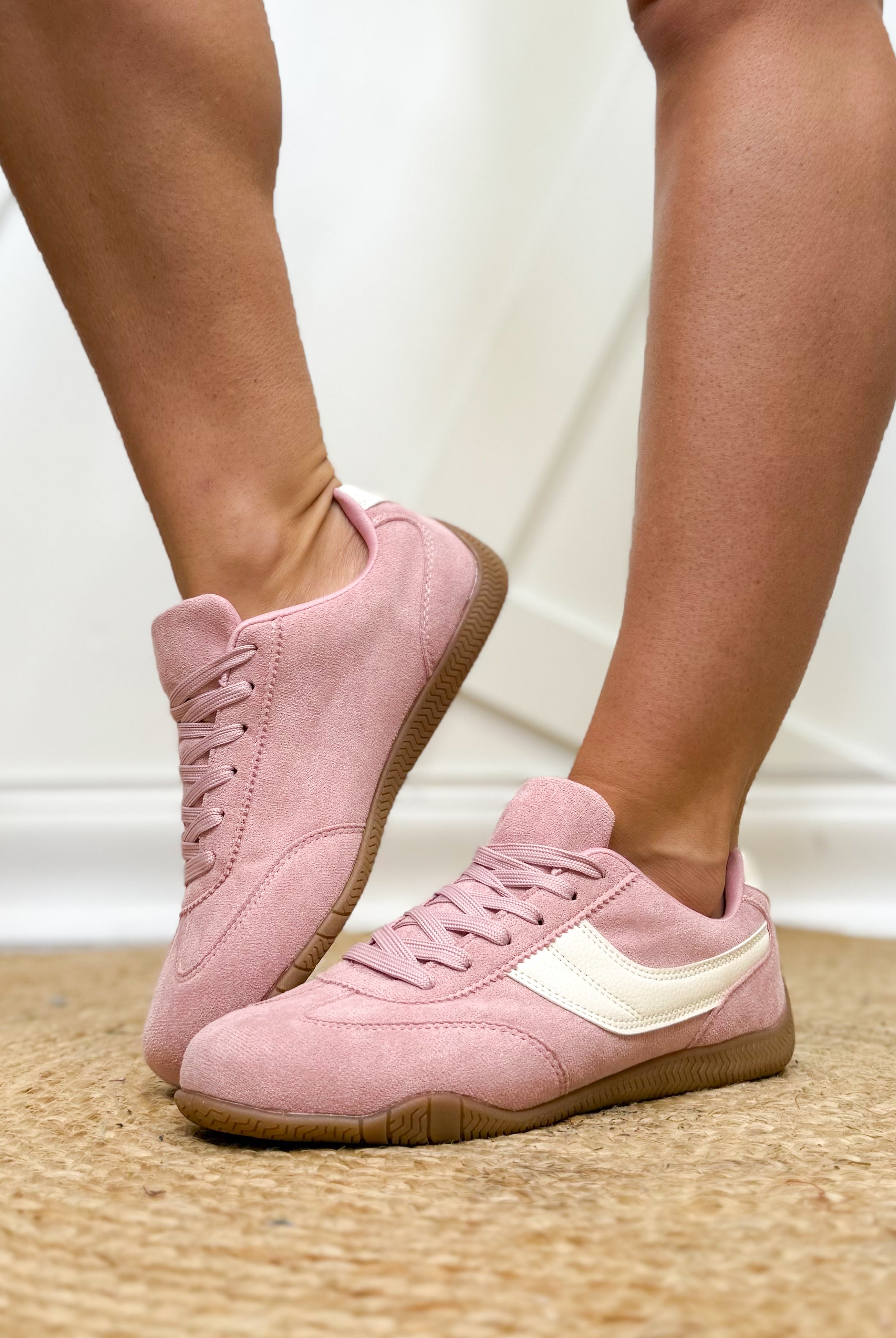 Estella Sneakers - Pink White-350 SHOES-Forever Link-Heathered Boho Boutique, Women's Fashion and Accessories in Palmetto, FL