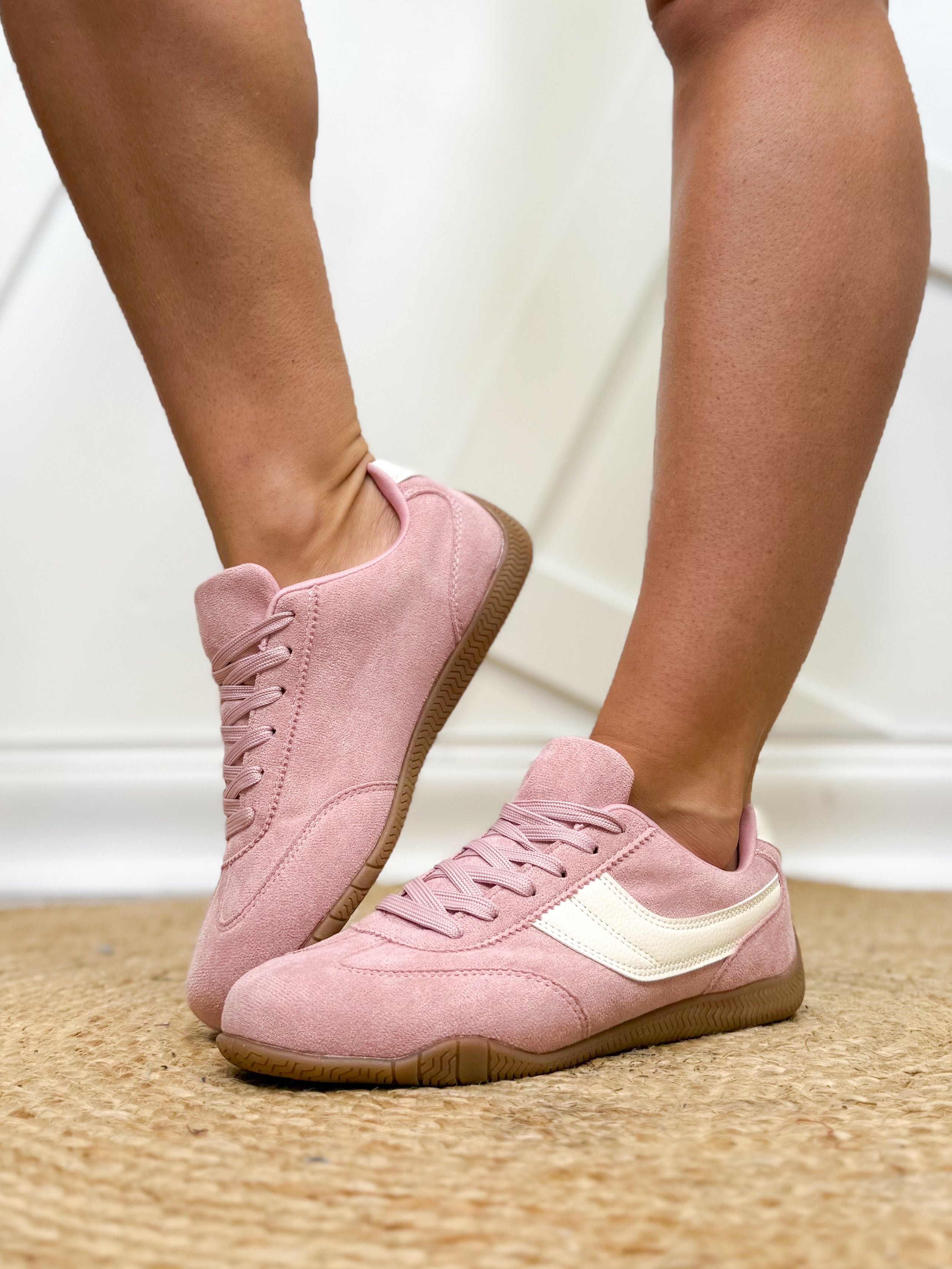 Estella Sneakers - Pink White-350 SHOES-Forever Link-Heathered Boho Boutique, Women's Fashion and Accessories in Palmetto, FL