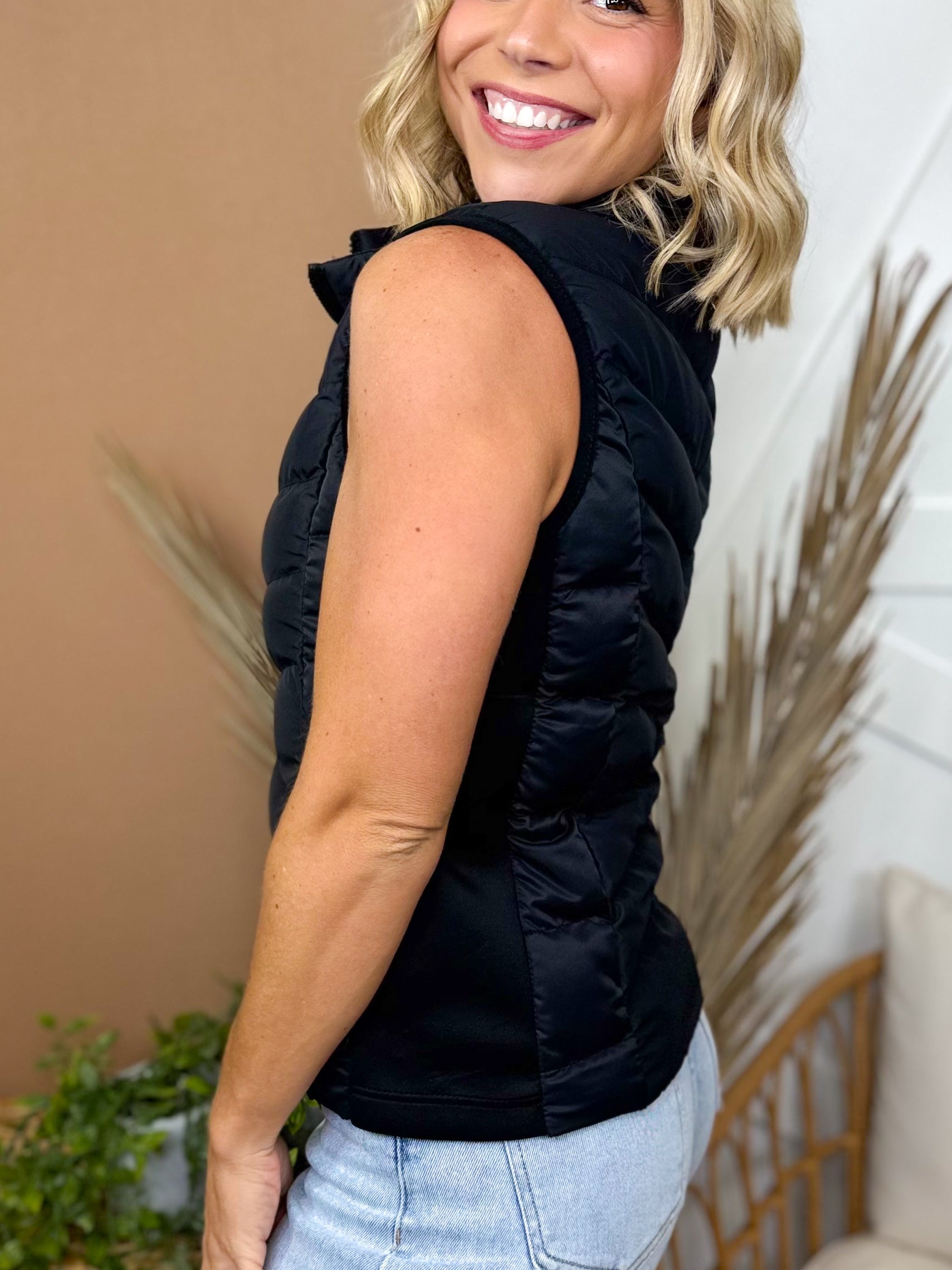 Crisp Weather Vest-200 JACKETS/SHACKETS-WHITE BIRCH-Heathered Boho Boutique, Women's Fashion and Accessories in Palmetto, FL