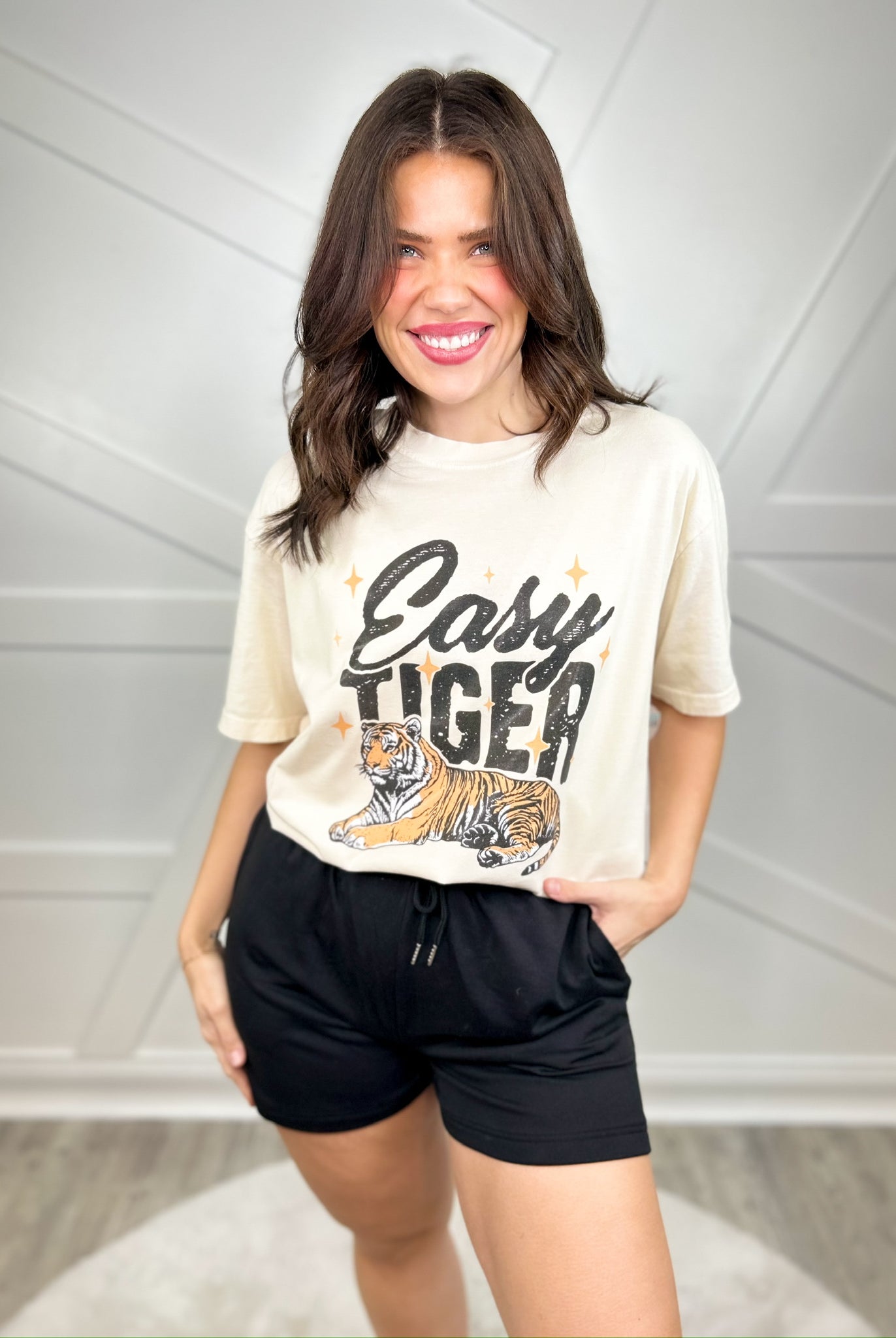 Easy Tiger Graphic Tee-130 Graphic Tees-Heathered Boho-Heathered Boho Boutique, Women's Fashion and Accessories in Palmetto, FL
