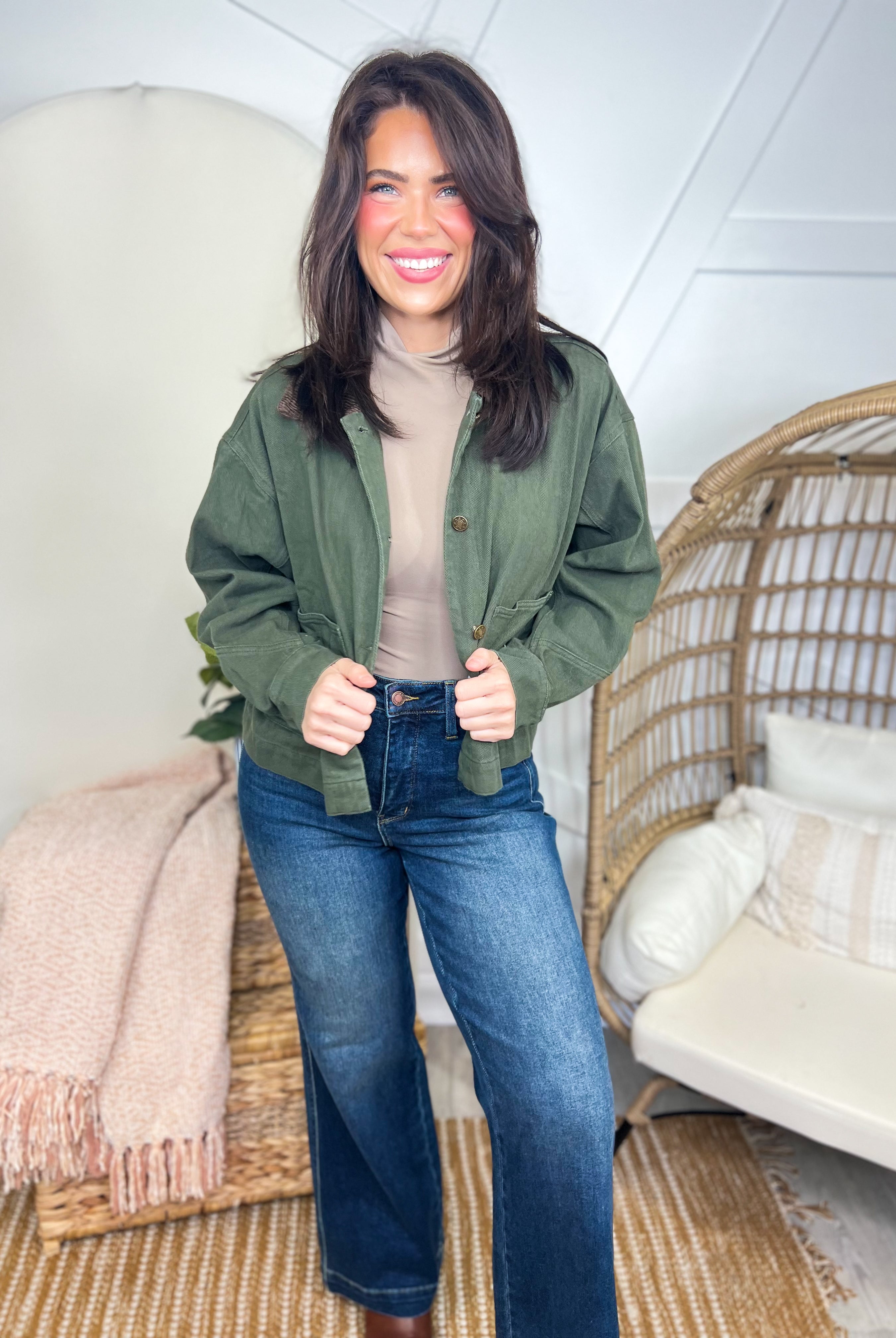 Your Favorite Girl Jacket-200 JACKETS/SHACKETS-BIBI-Heathered Boho Boutique, Women's Fashion and Accessories in Palmetto, FL