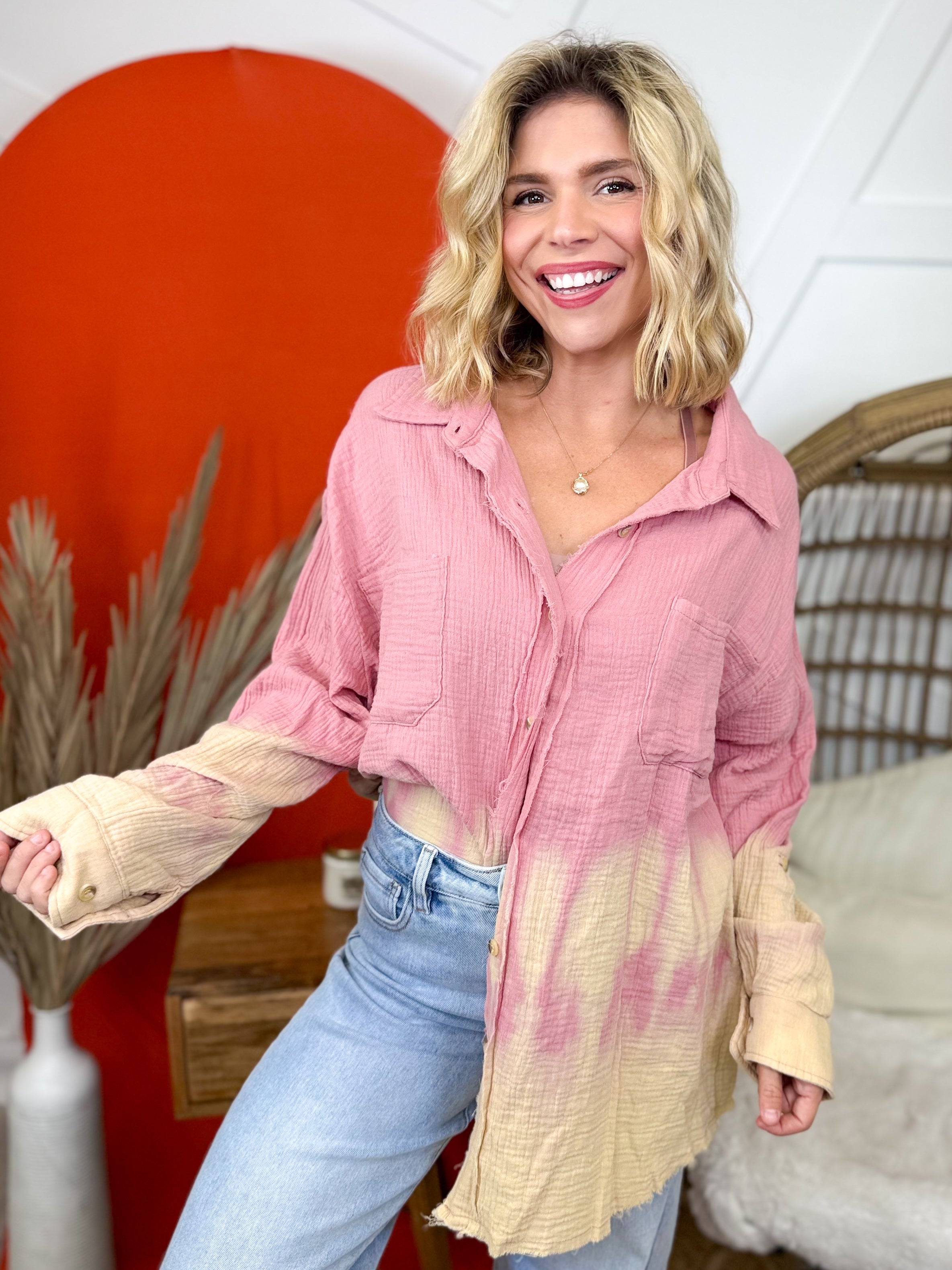 Doorbuster: Meadow Mist Top-120 LONG SLEEVE TOPS-WHITE BIRCH-Heathered Boho Boutique, Women's Fashion and Accessories in Palmetto, FL