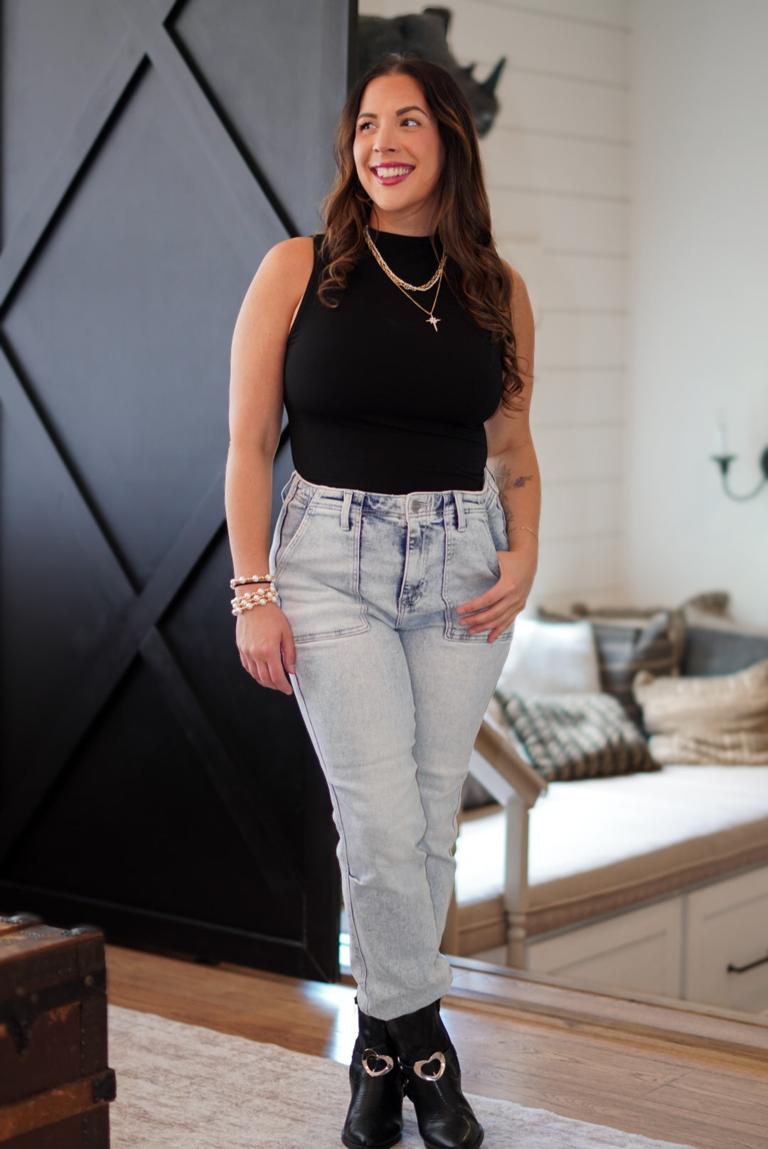 Stroll Along Relaxed Jeans by Risen-190 JEANS-Risen Jeans-Heathered Boho Boutique, Women's Fashion and Accessories in Palmetto, FL