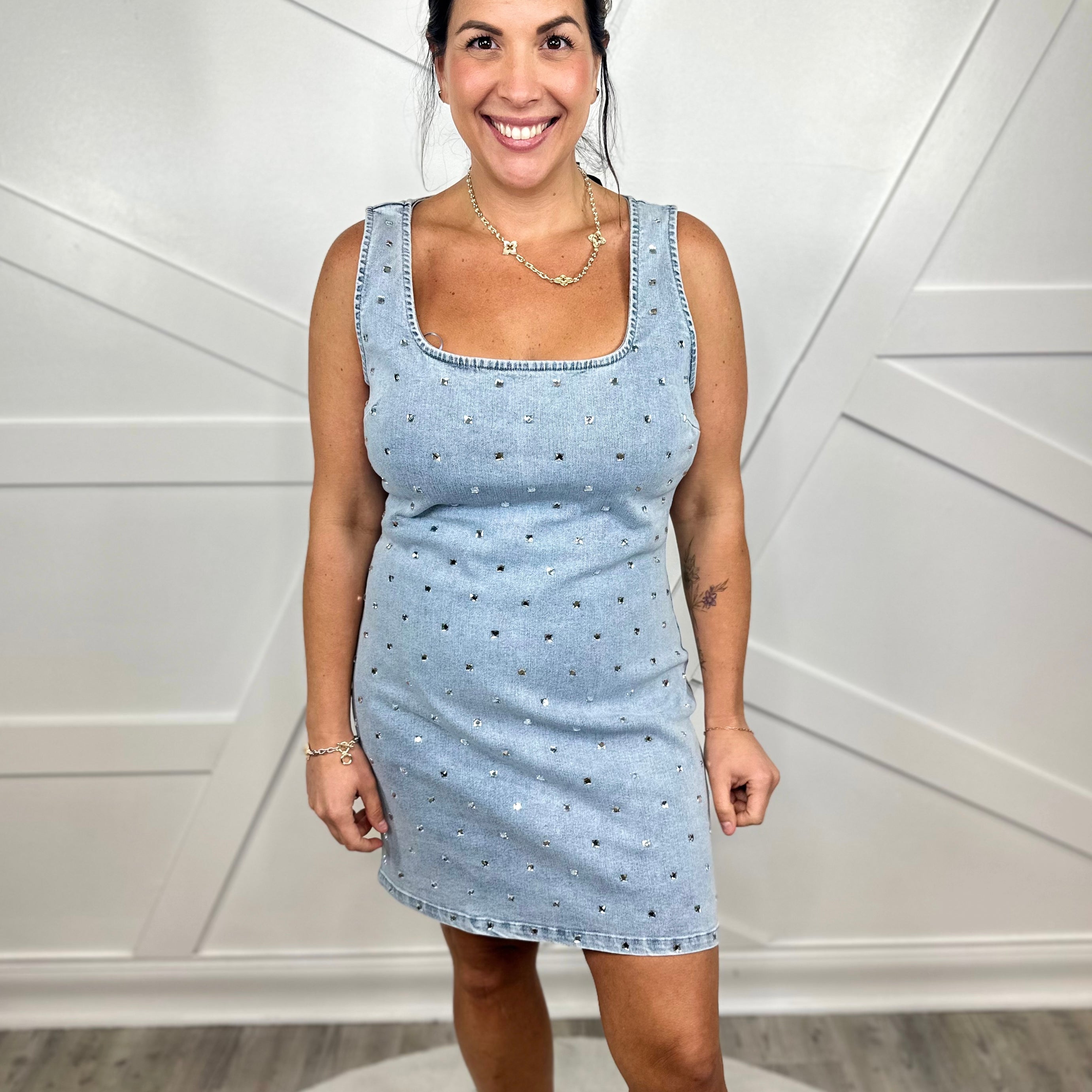 Restock: Starlit Dress-230 DRESSES/JUMPSUITS/ROMPERS-White Birch-Heathered Boho Boutique, Women's Fashion and Accessories in Palmetto, FL