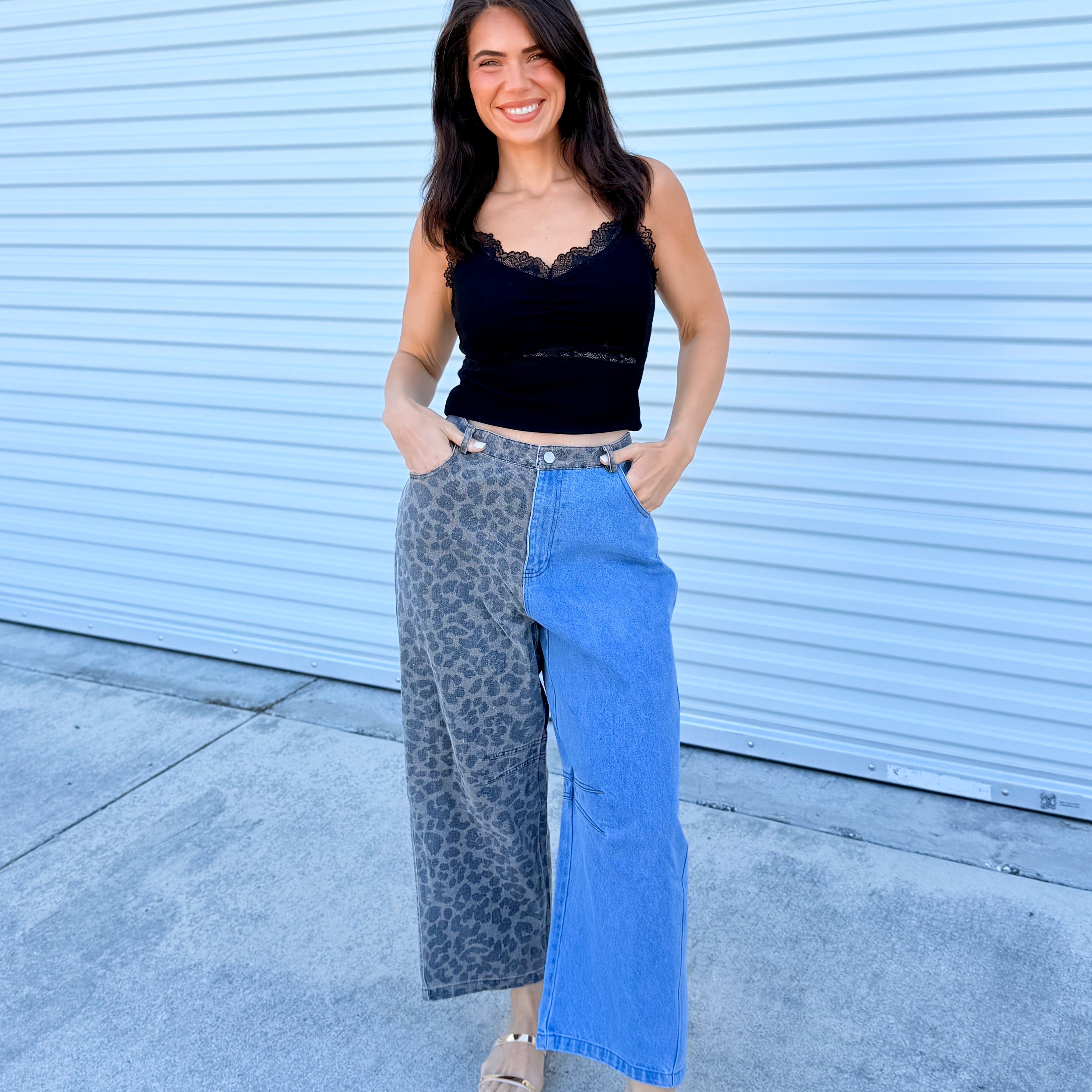 Two Tone Energy Jeans-190 Jeans-SEW IN LOVE-Heathered Boho Boutique, Women's Fashion and Accessories in Palmetto, FL