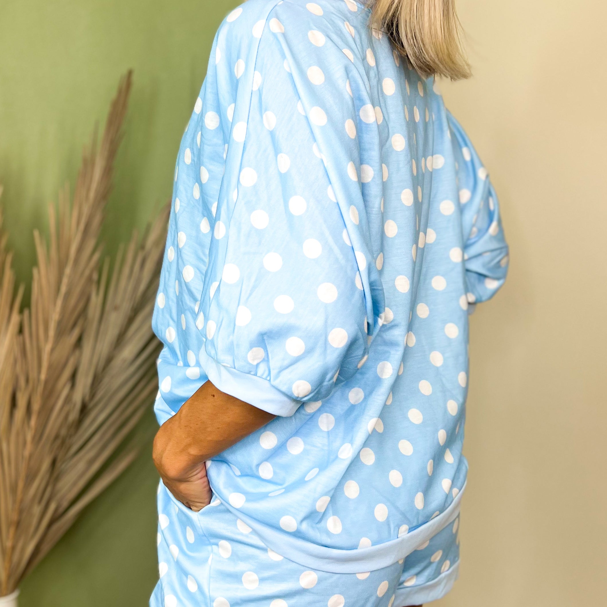 The Jenna Polka Dot Set-240 ACTIVEWEAR/SETS-Heathered Boho-Heathered Boho Boutique, Women's Fashion and Accessories in Palmetto, FL