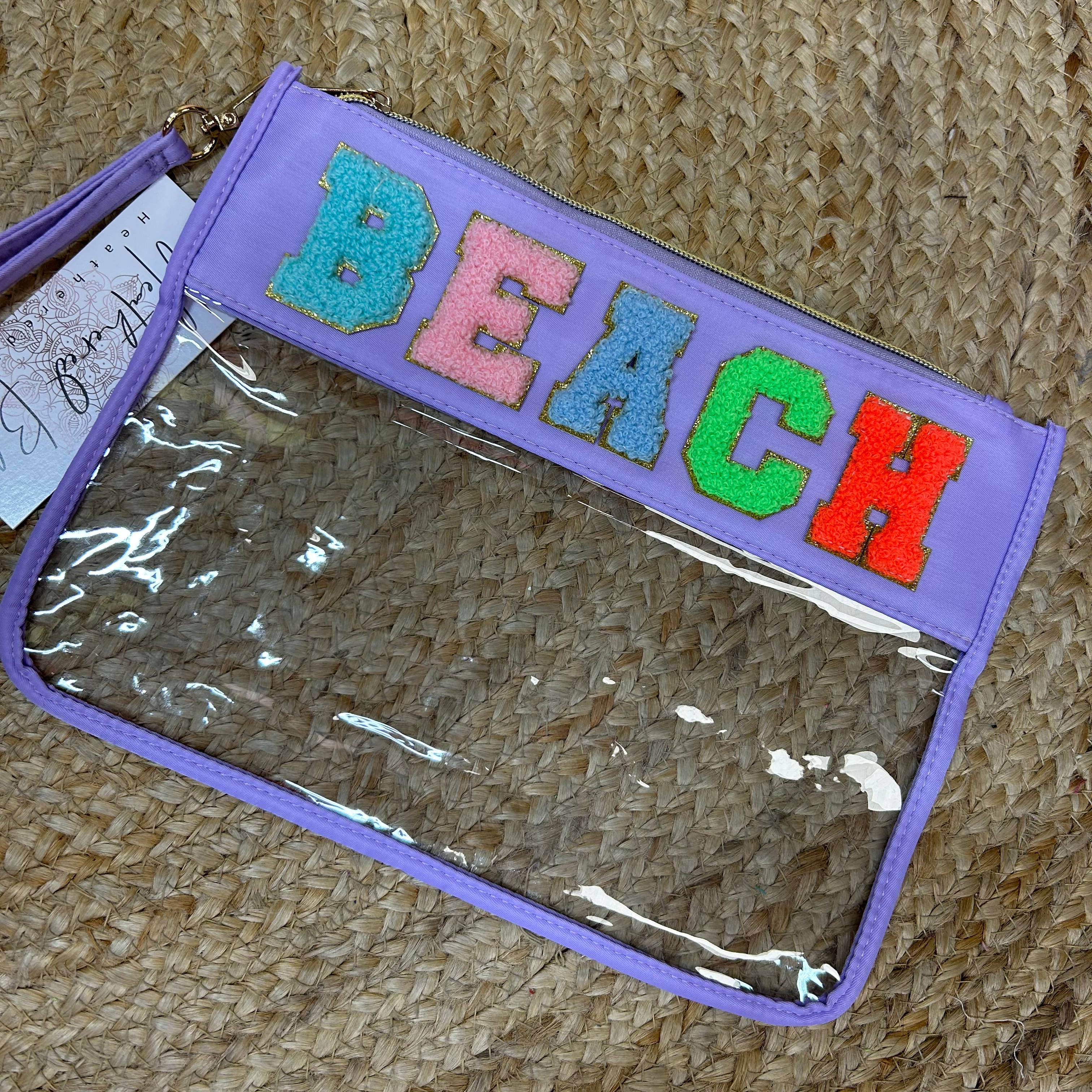 Restock: BEACH Cosmetic Bag-320 Bags-Heathered Boho-Heathered Boho Boutique, Women's Fashion and Accessories in Palmetto, FL