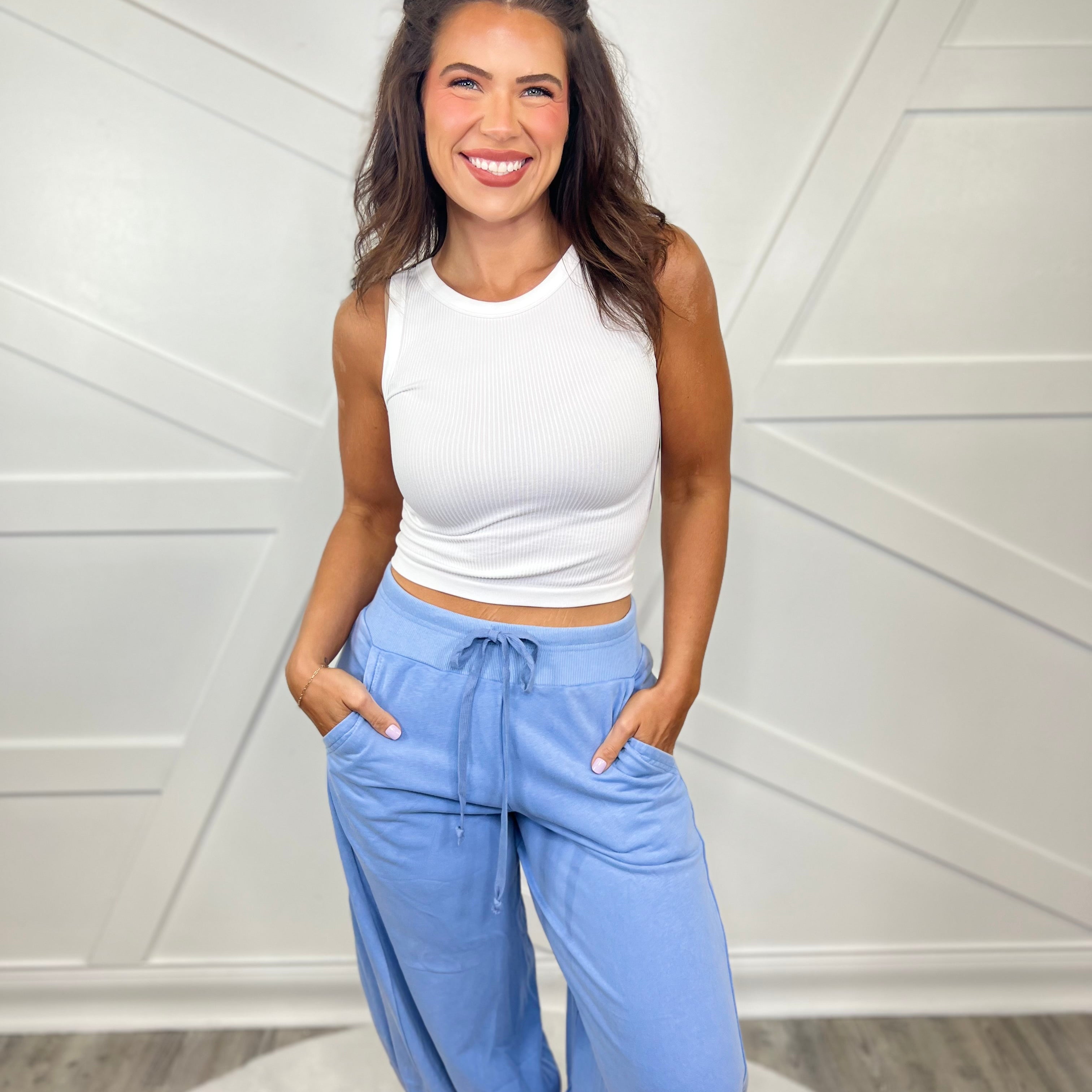 Restock: To the Sky Capri Bubble Pants-150 PANTS-Oddi-Heathered Boho Boutique, Women's Fashion and Accessories in Palmetto, FL