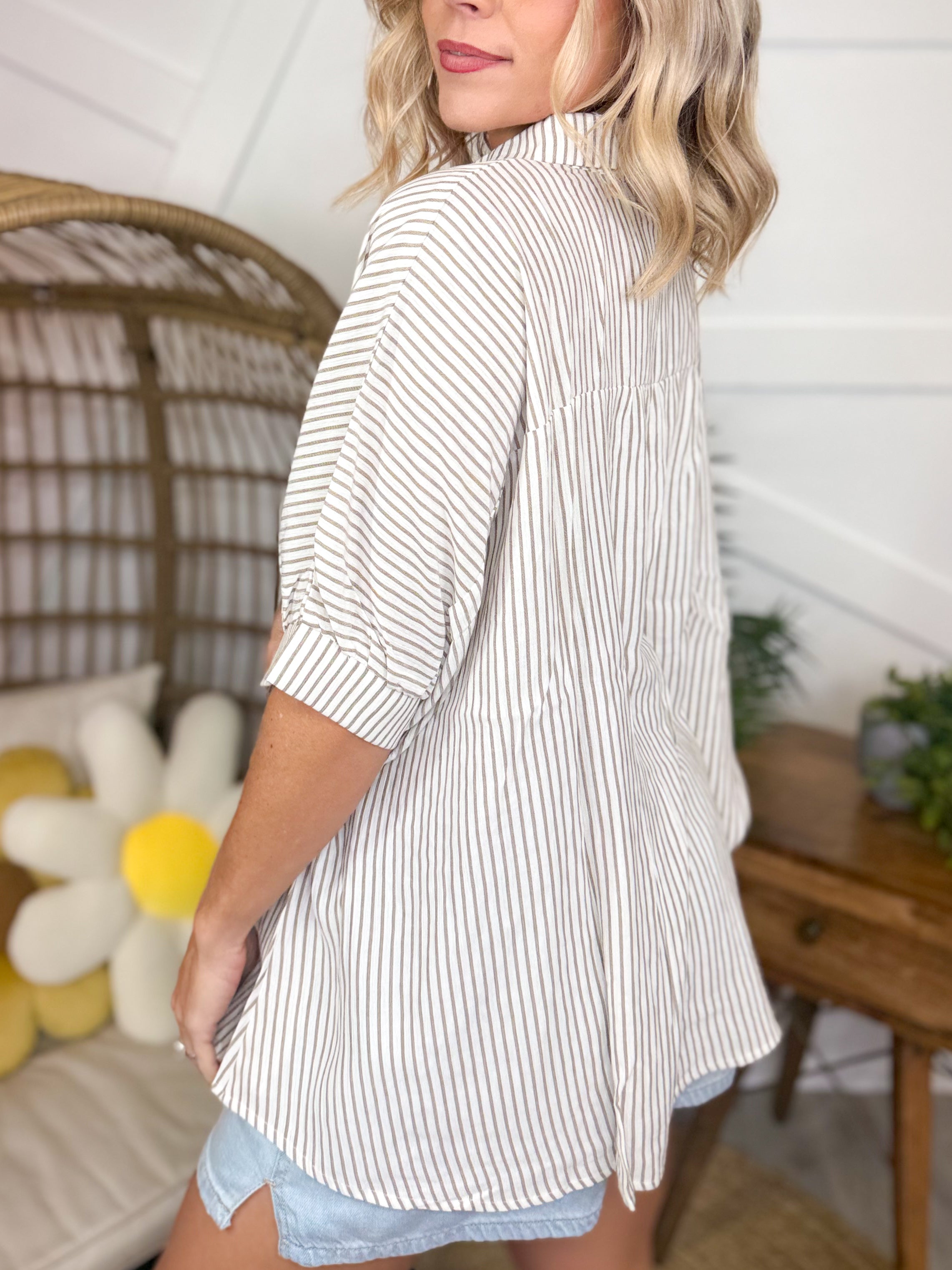 Polished Top-110 SHORT SLEEVE TOP-ZENANA-Heathered Boho Boutique, Women's Fashion and Accessories in Palmetto, FL