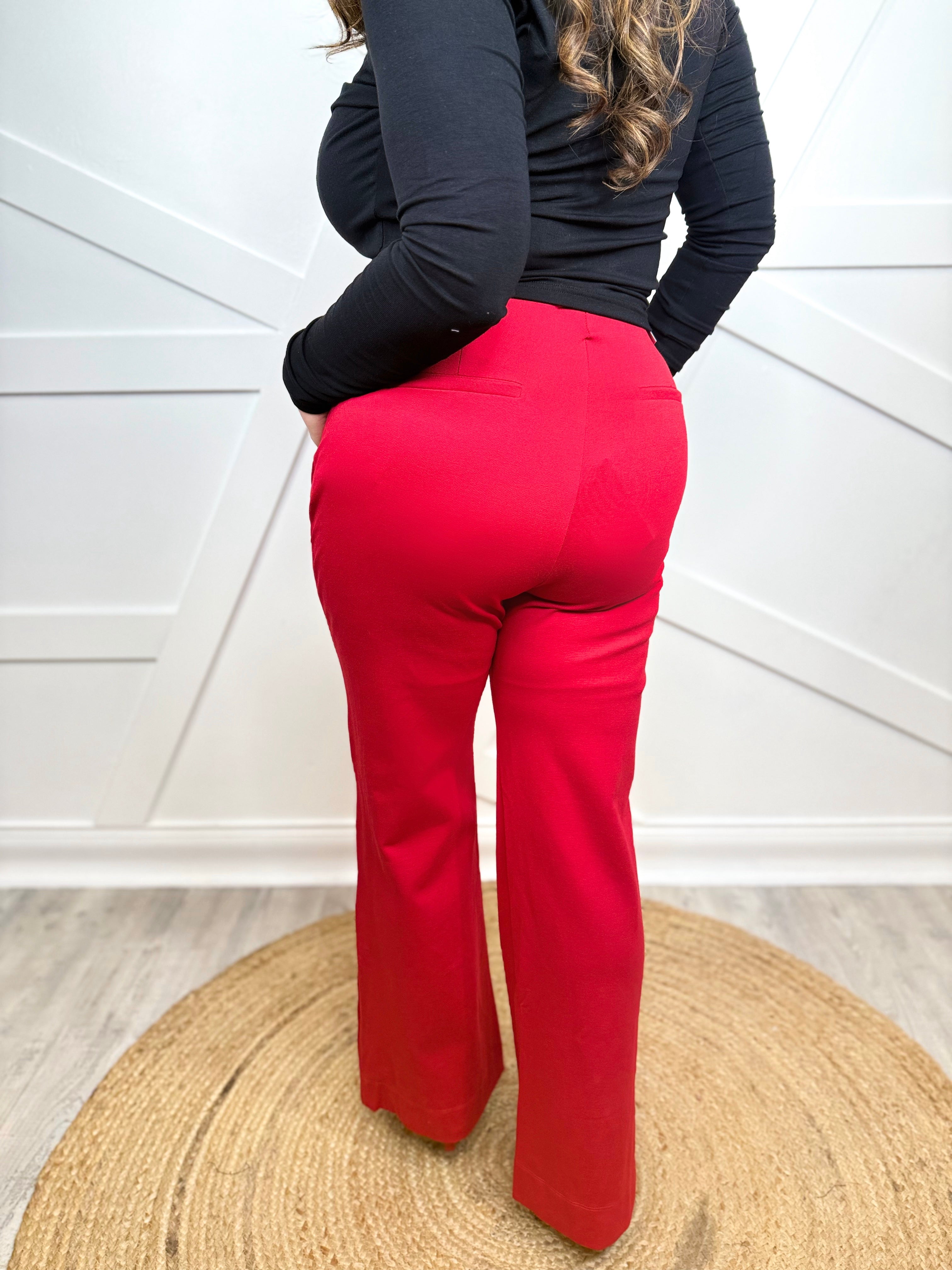 Gala Pants - Red-150 PANTS-DEAR SCARLETT-Heathered Boho Boutique, Women's Fashion and Accessories in Palmetto, FL