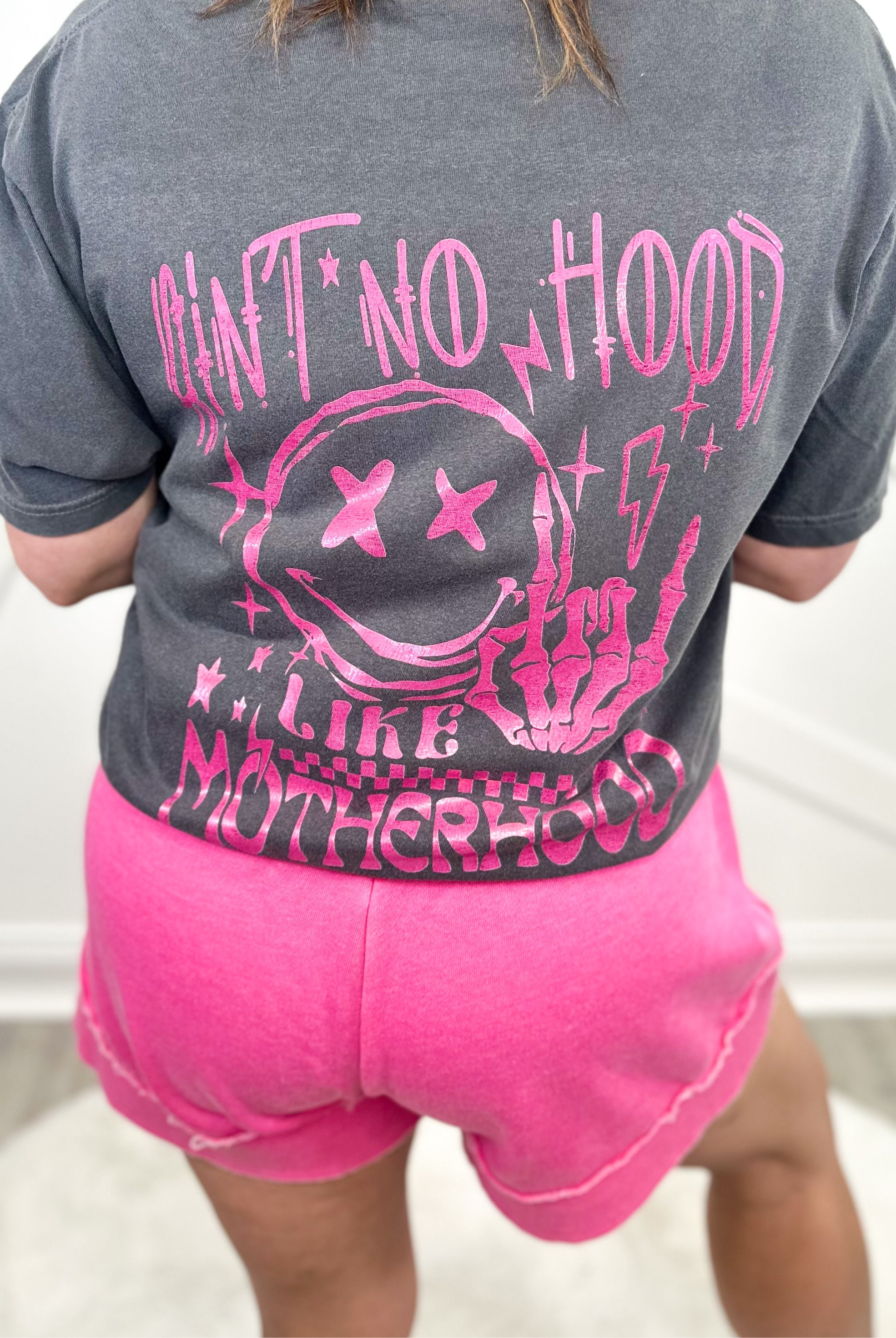 Foil Motherhood Graphic Tee-130 Graphic Tees-Heathered Boho-Heathered Boho Boutique, Women's Fashion and Accessories in Palmetto, FL