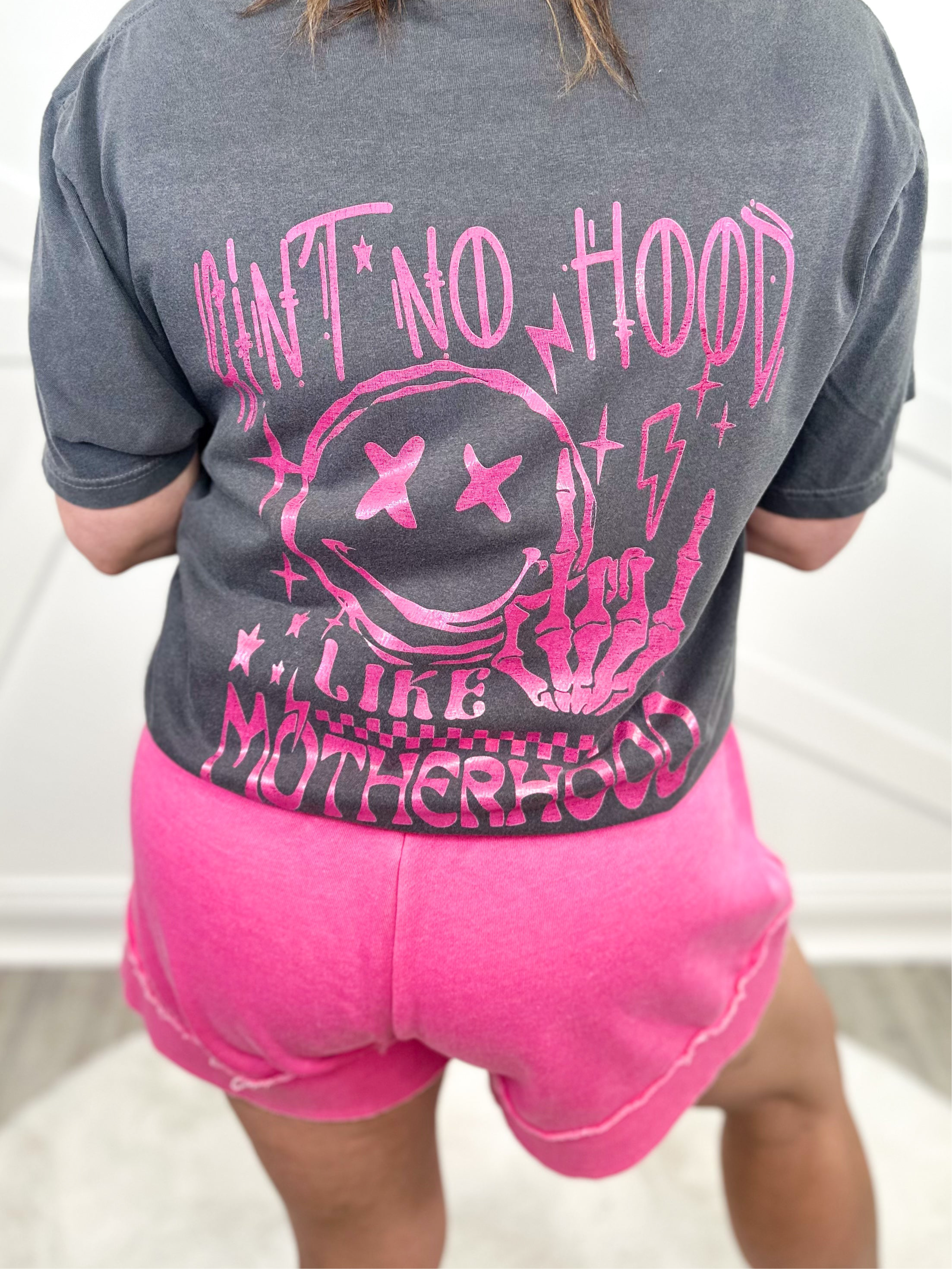 Foil Motherhood Graphic Tee-130 Graphic Tees-Heathered Boho-Heathered Boho Boutique, Women's Fashion and Accessories in Palmetto, FL