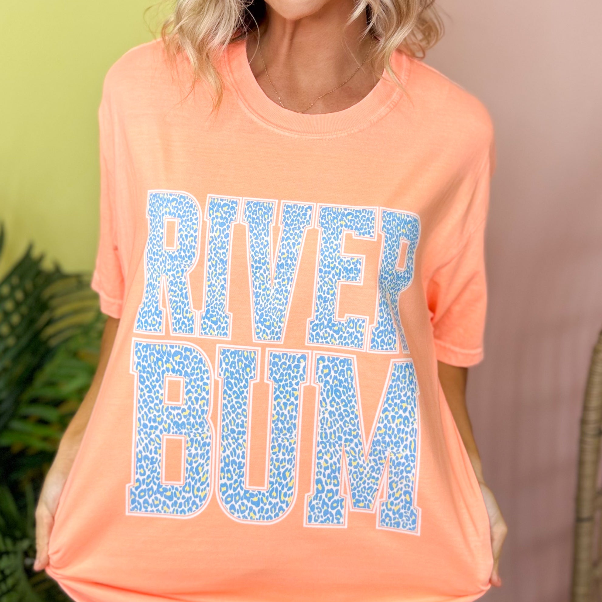 River Bum Graphic Tee-130 Graphic Tees-Heathered Boho-Heathered Boho Boutique, Women's Fashion and Accessories in Palmetto, FL