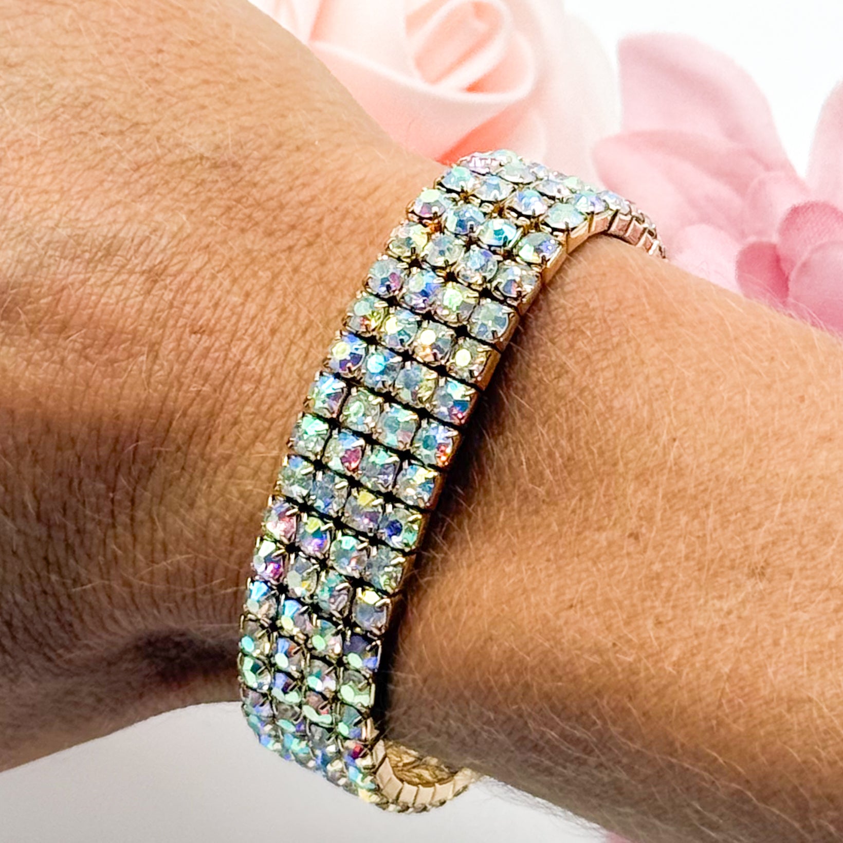 Slip on the Bling Stretch Bracelet-310 Jewelry-RM Manufacturing-Heathered Boho Boutique, Women's Fashion and Accessories in Palmetto, FL