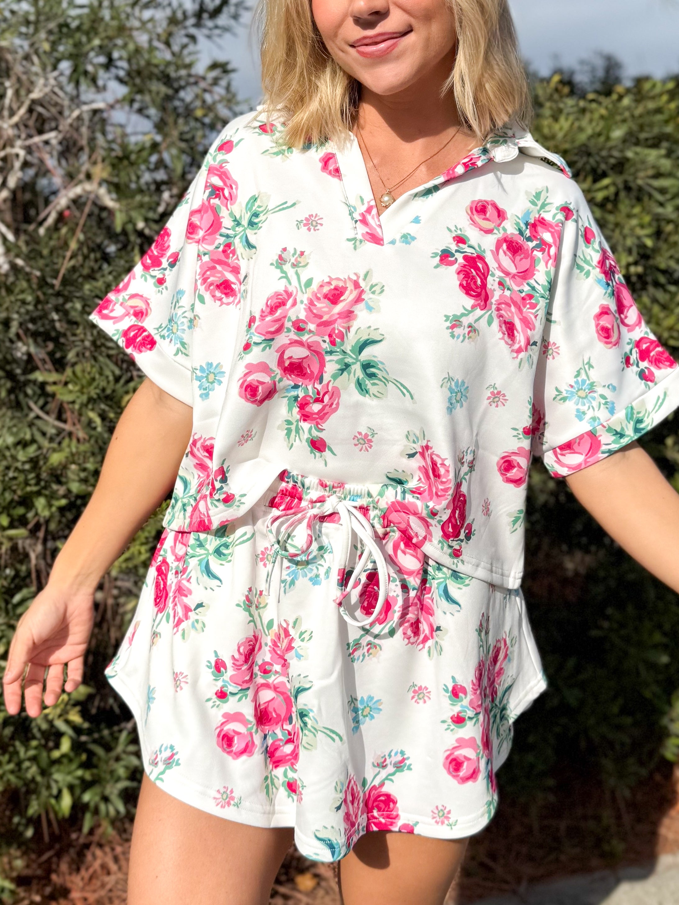 DOORBUSTER: Hot to Spot Floral Skirt Set-240 ACTIVEWEAR/SETS-Blakeley-Heathered Boho Boutique, Women's Fashion and Accessories in Palmetto, FL